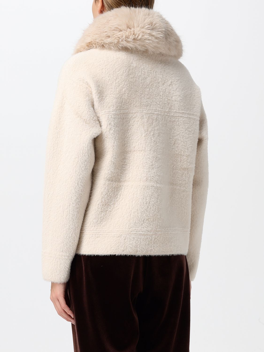 JOSEPH RIBKOFF PELLICCIA: Giacca corta Joseph Ribkoff in pelliccia sintetica con chiusura a zip, Panna - Img 2