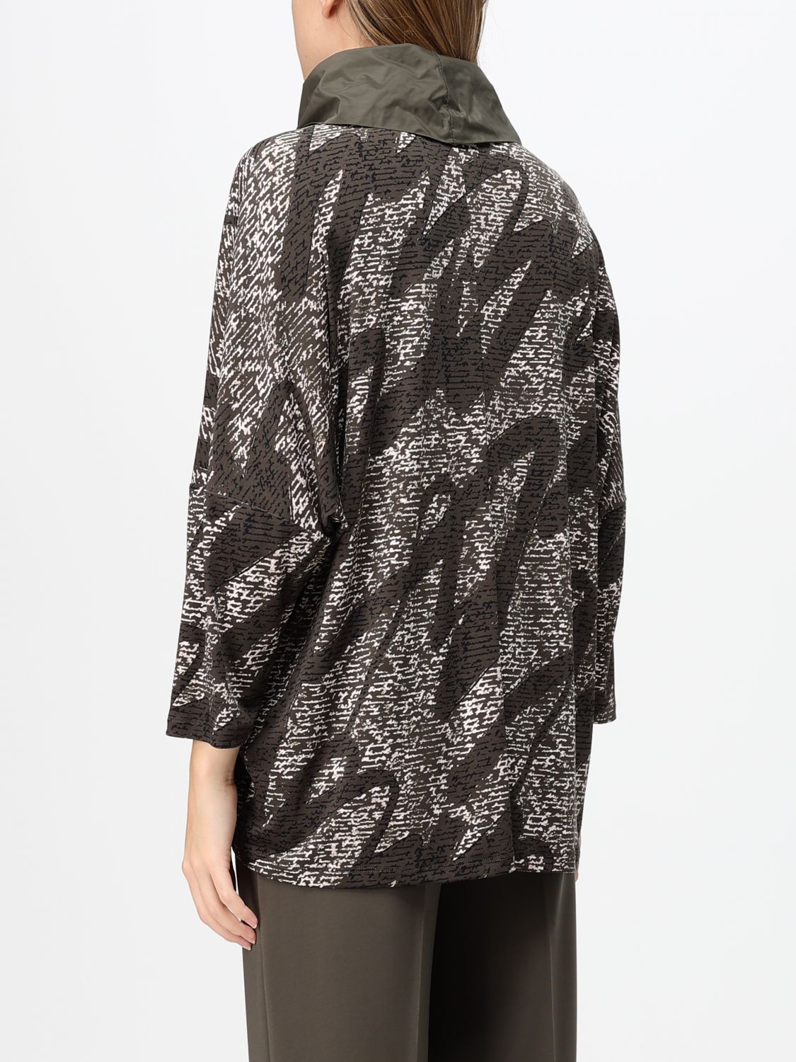 JOSEPH RIBKOFF TOP: Top de cuello alto Joseph Ribkoff de poliéster con estampado abstracto, Fantasía - Img 2
