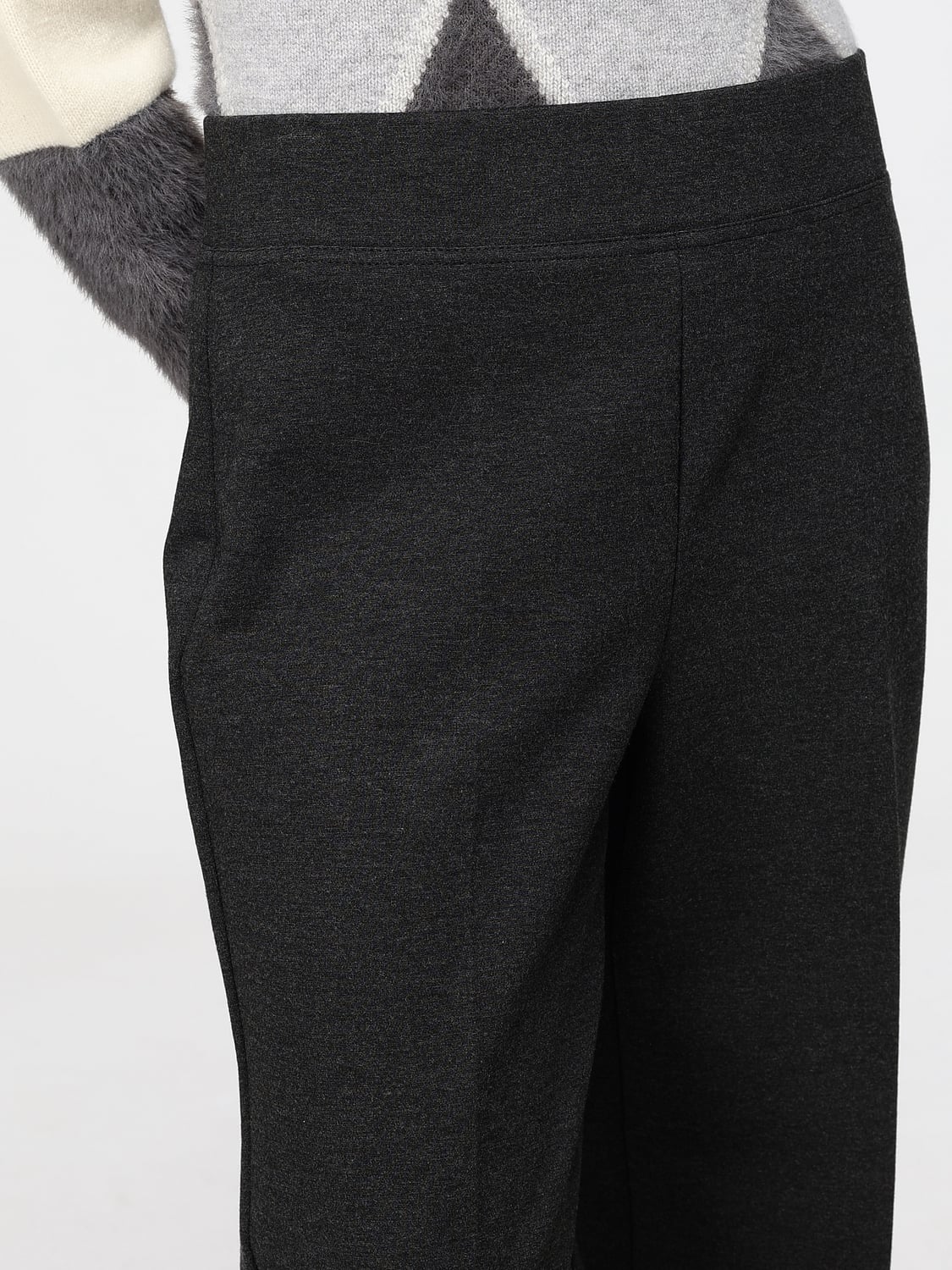 JOSEPH RIBKOFF PANTALONES: Pantalón acampanado Joseph Ribkoff de punto de viscosa con talle alto, Gris - Img 3