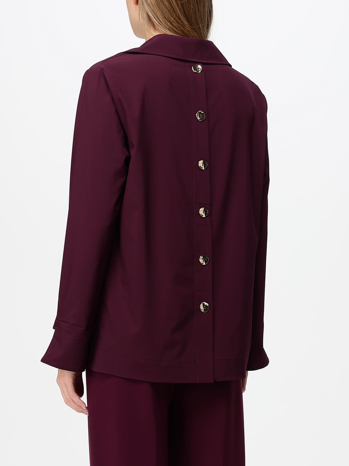 JOSEPH RIBKOFF CAMICIA: Camicia Joseph Ribkoff in popeline di cotone con abbottonatura posteriore, Bordeaux - Img 2