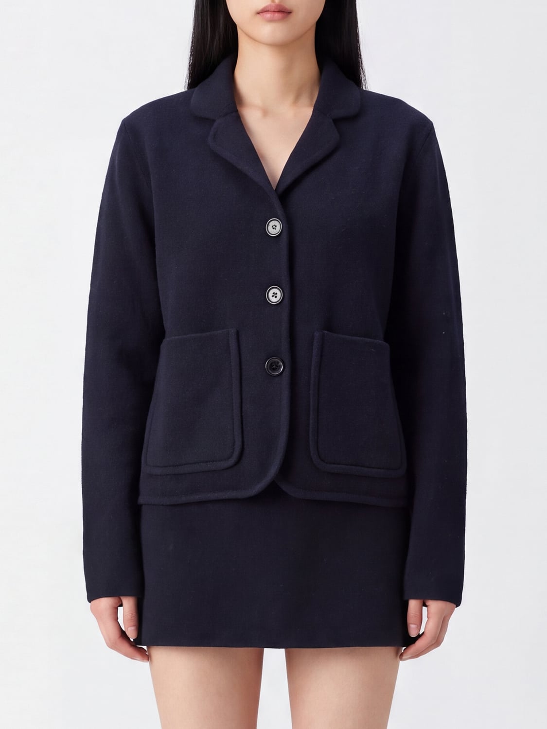 ALLUDE JACKET: Allude Single-Breasted Virgin Wool and Cashmere Blazer, Black - Img 1