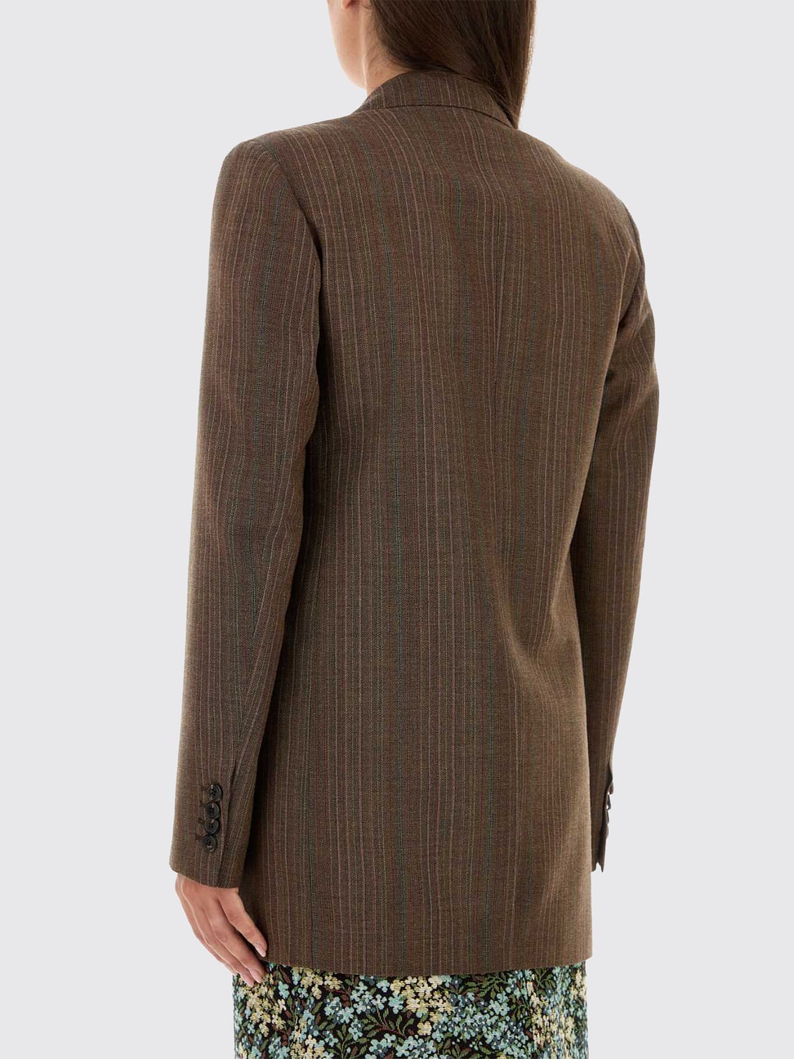 DRIES VAN NOTEN JACKE: Gestreifter Relaxed-Fit-Blazer Dries Van Noten aus reiner Wolle, Beige - Img 2