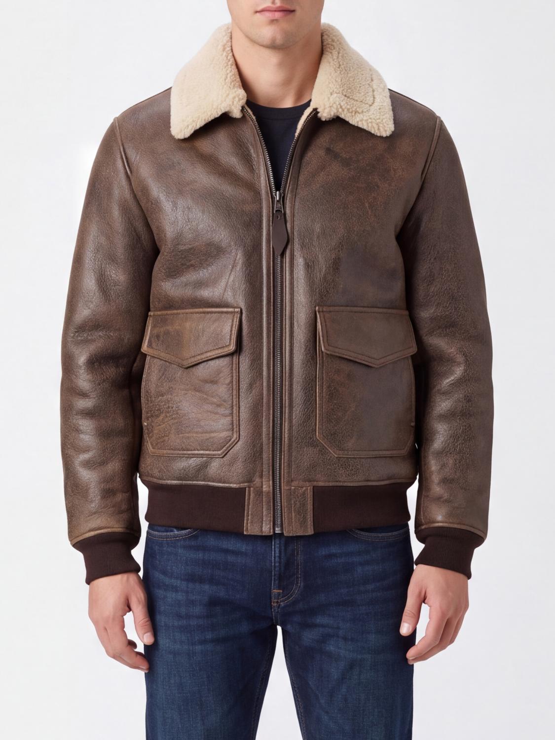 SCHOTT N.Y.C. JACKET: Jacket men Schott NYC, Brown - Img 1