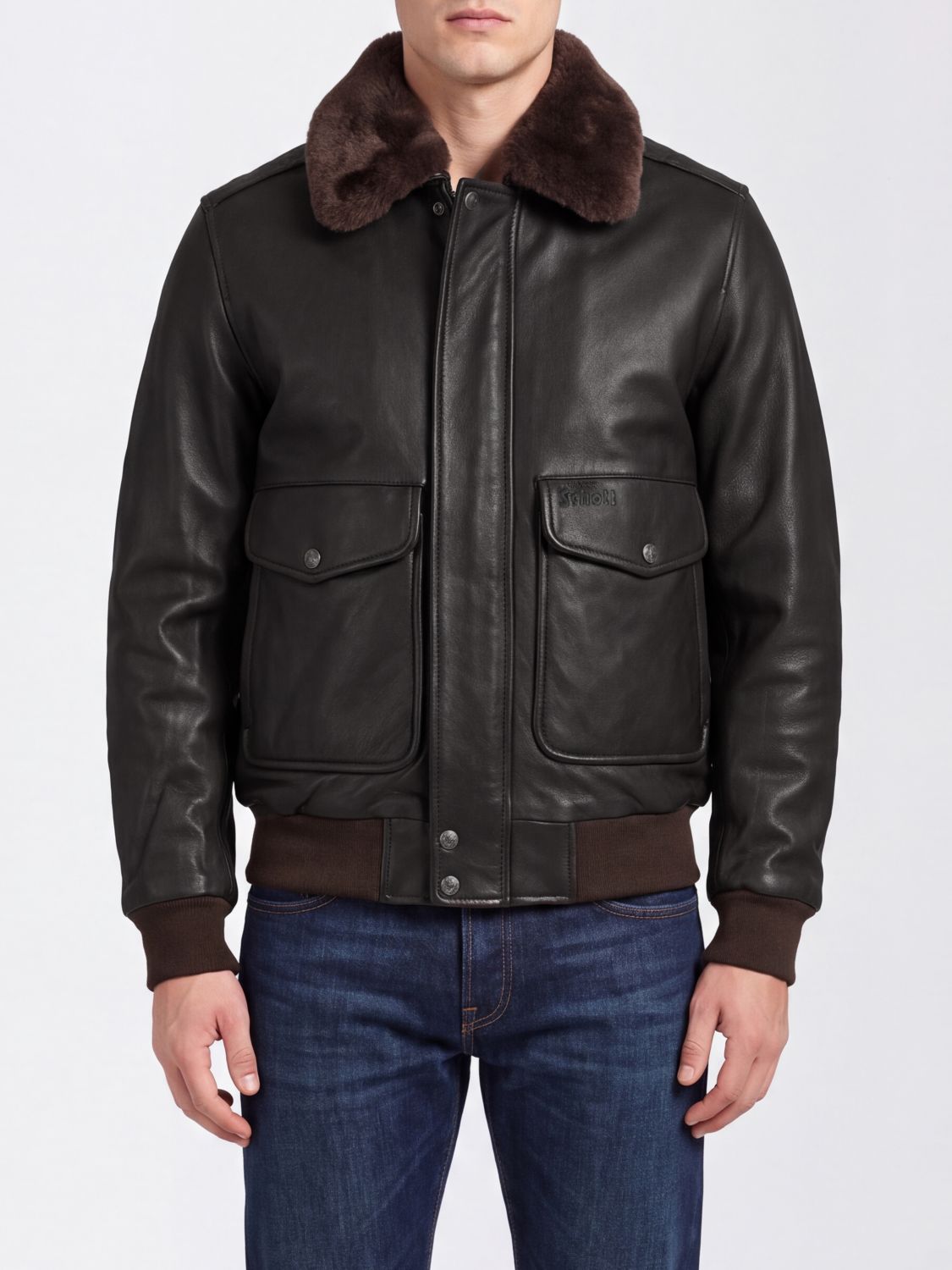 SCHOTT N.Y.C. JACKET: Jacket men Schott NYC, Brown - Img 1