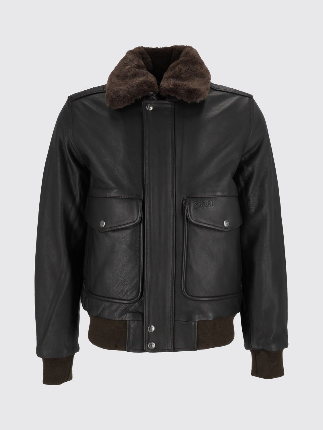 SCHOTT N.Y.C. JACKET: Jacket men Schott NYC, Brown - Img 2