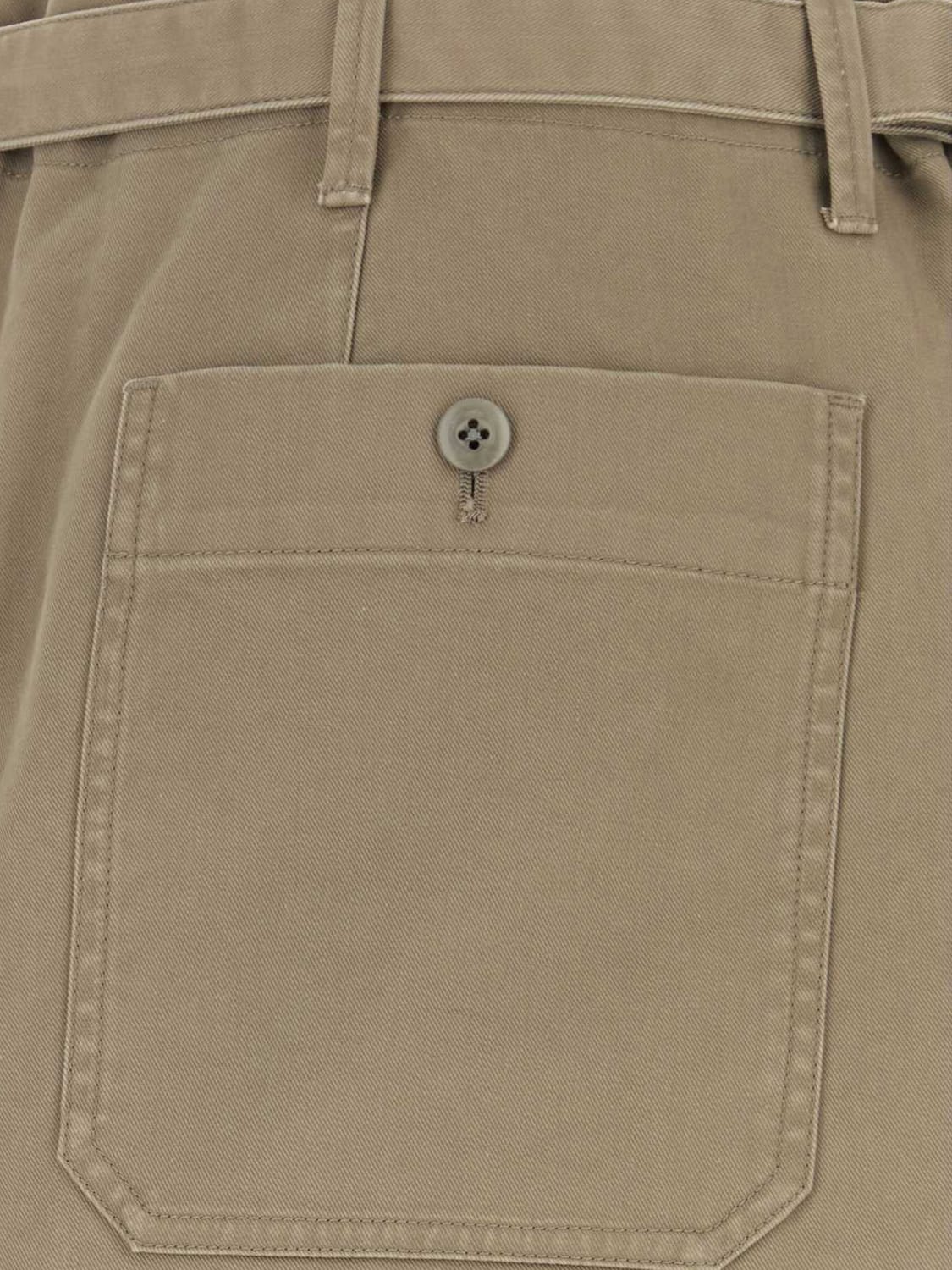 LEMAIRE パンツ: LEMAIRE テーパードフィット ミッドライズパンツ コットンツイル製, ダブグレー - Img 4