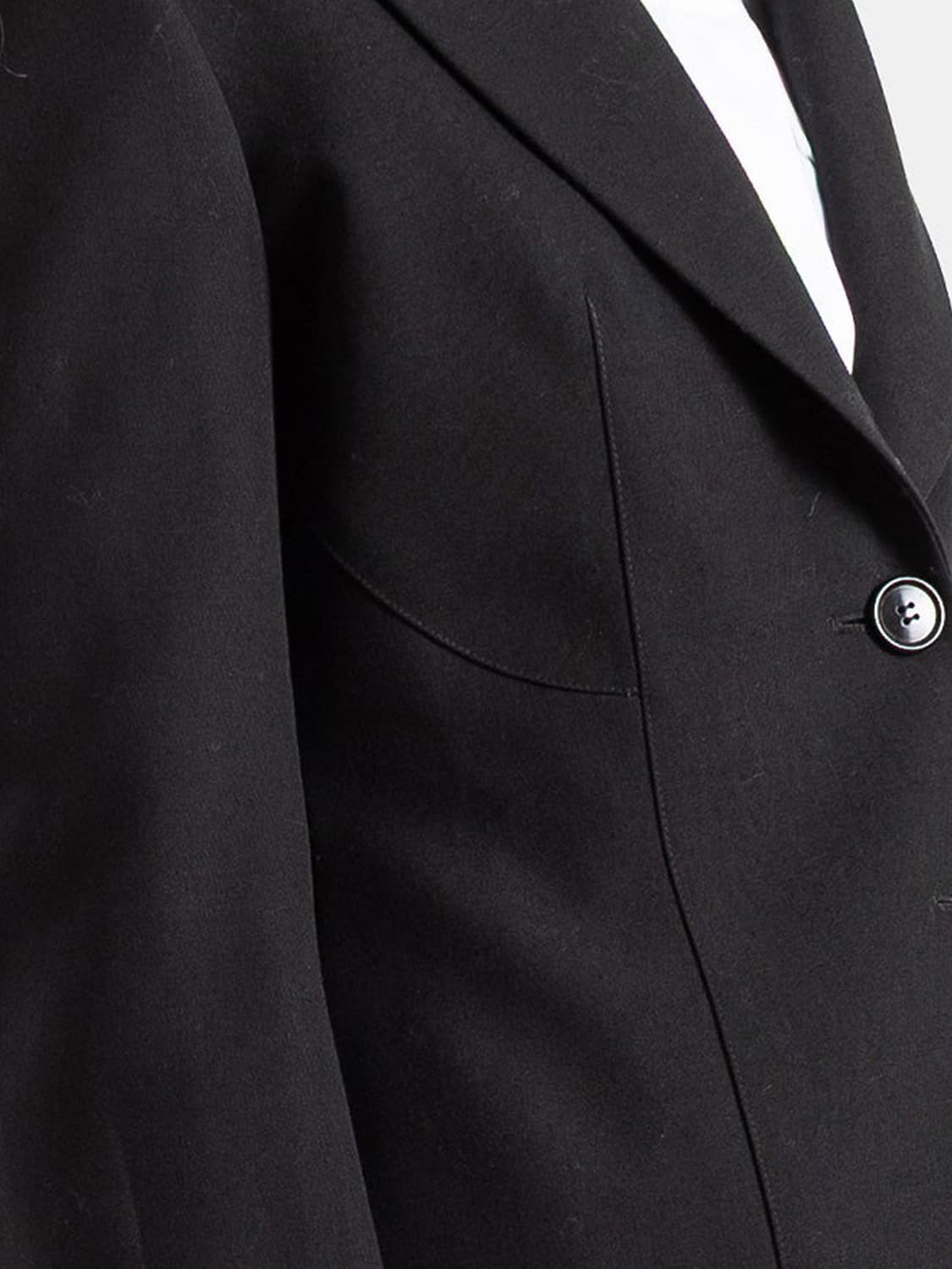 ALAÏA CHAQUETA: Blazer corto de botonadura sencilla Alaïa en pura lana con dos botones, Negro - Img 4