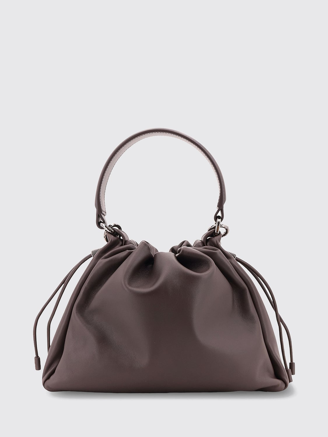 BRUNELLO CUCINELLI BORSA A SPALLA: Borsa a spalla donna Brunello Cucinelli, Moro - Img 2