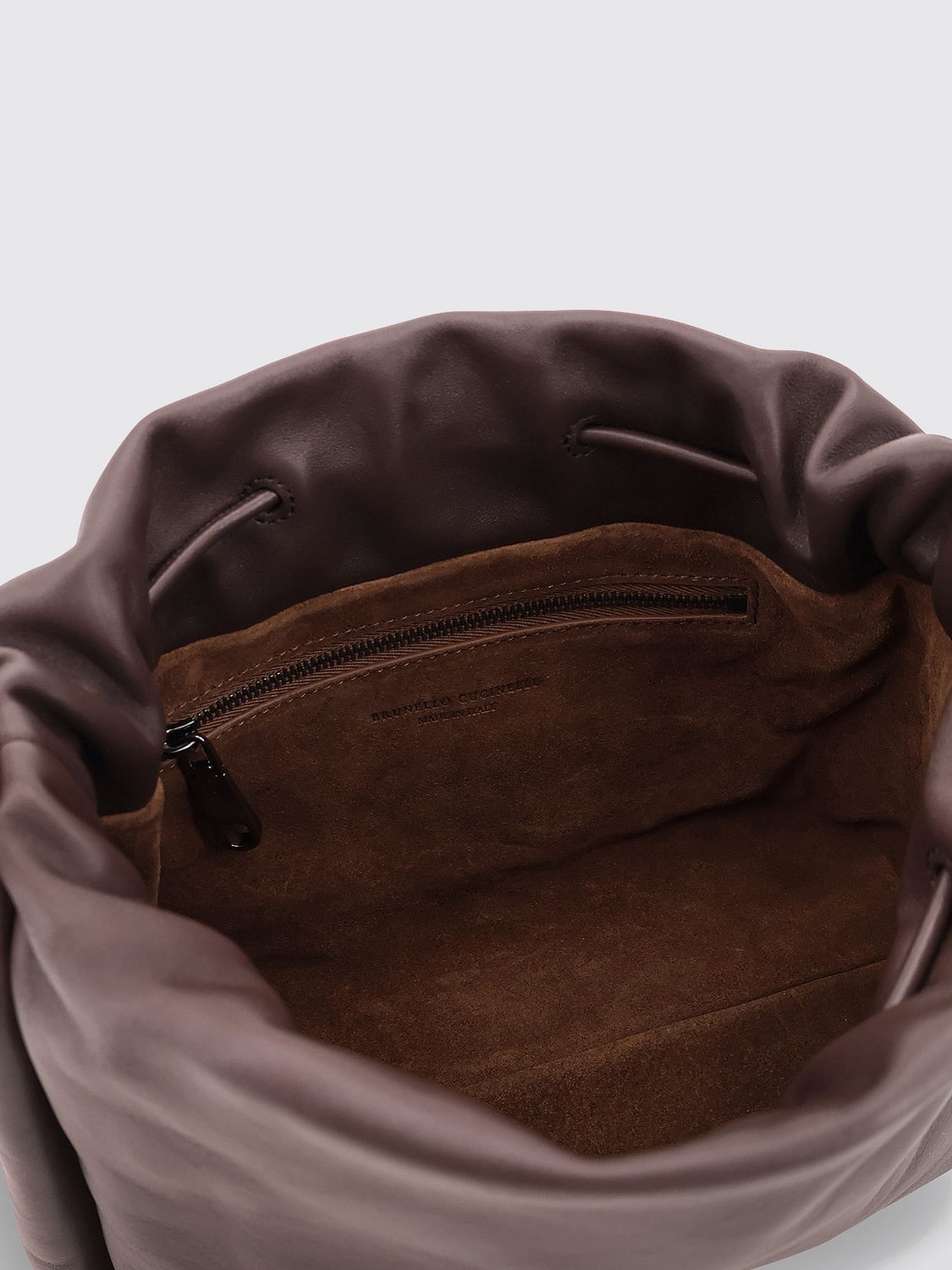 BRUNELLO CUCINELLI BORSA A SPALLA: Borsa a spalla donna Brunello Cucinelli, Moro - Img 5