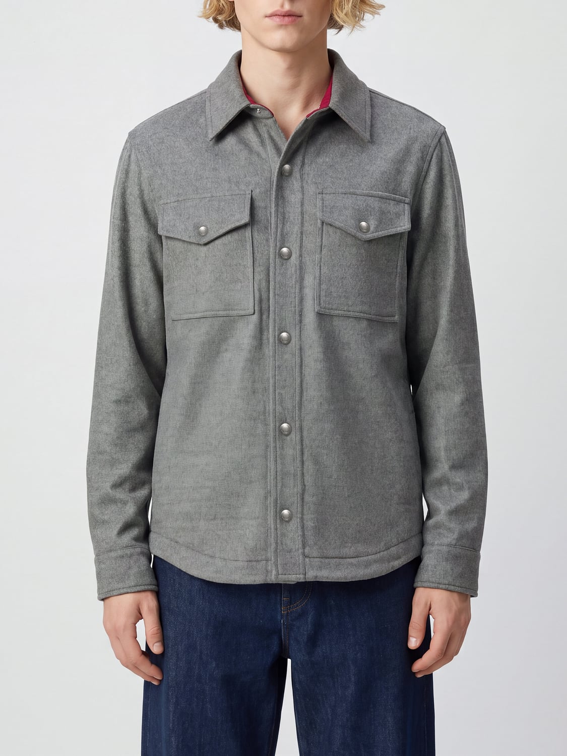 BRUNELLO CUCINELLI CAMICIA: Camicia uomo Brunello Cucinelli, Grigio - Img 1