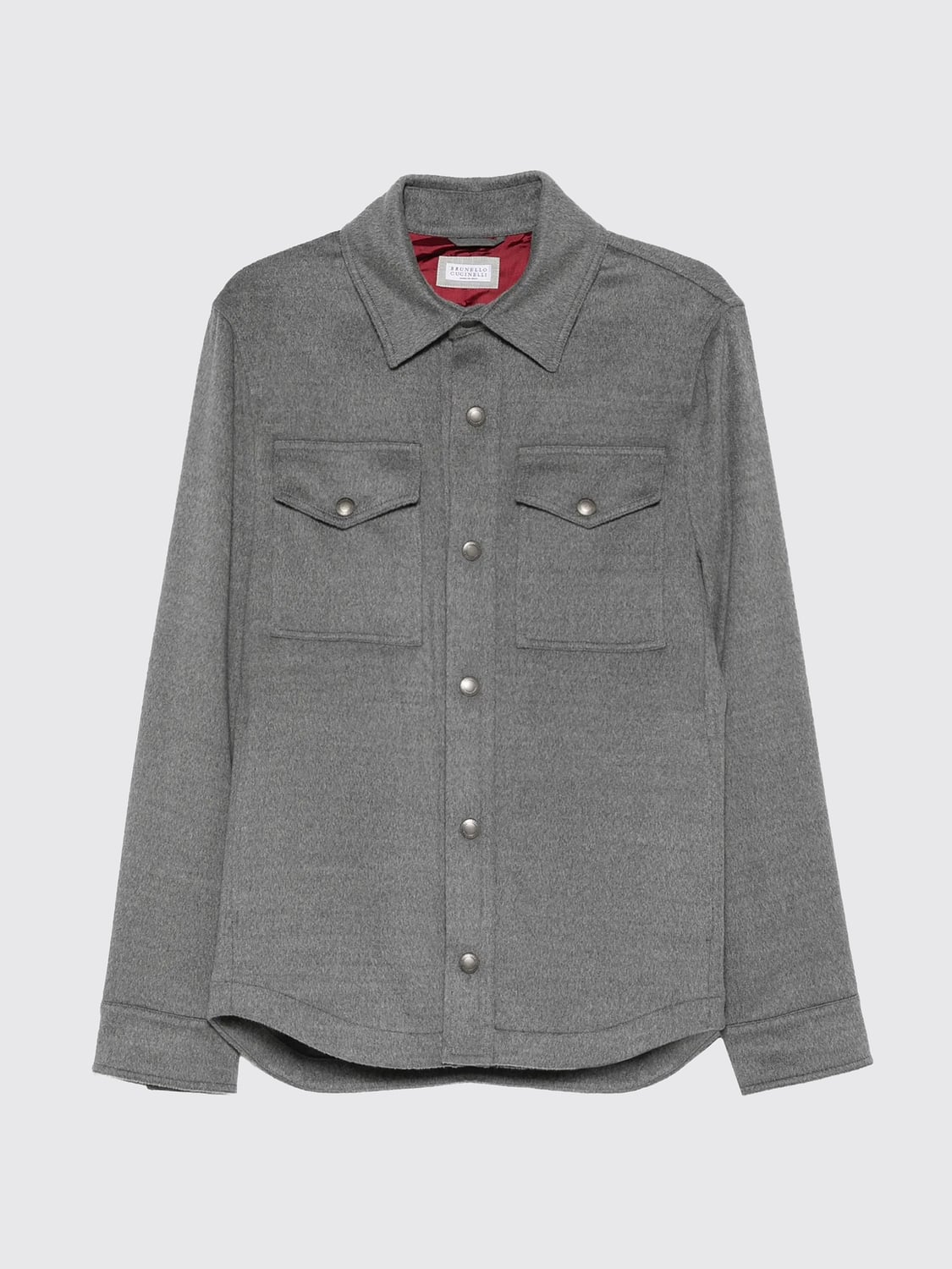 BRUNELLO CUCINELLI CAMICIA: Camicia uomo Brunello Cucinelli, Grigio - Img 2