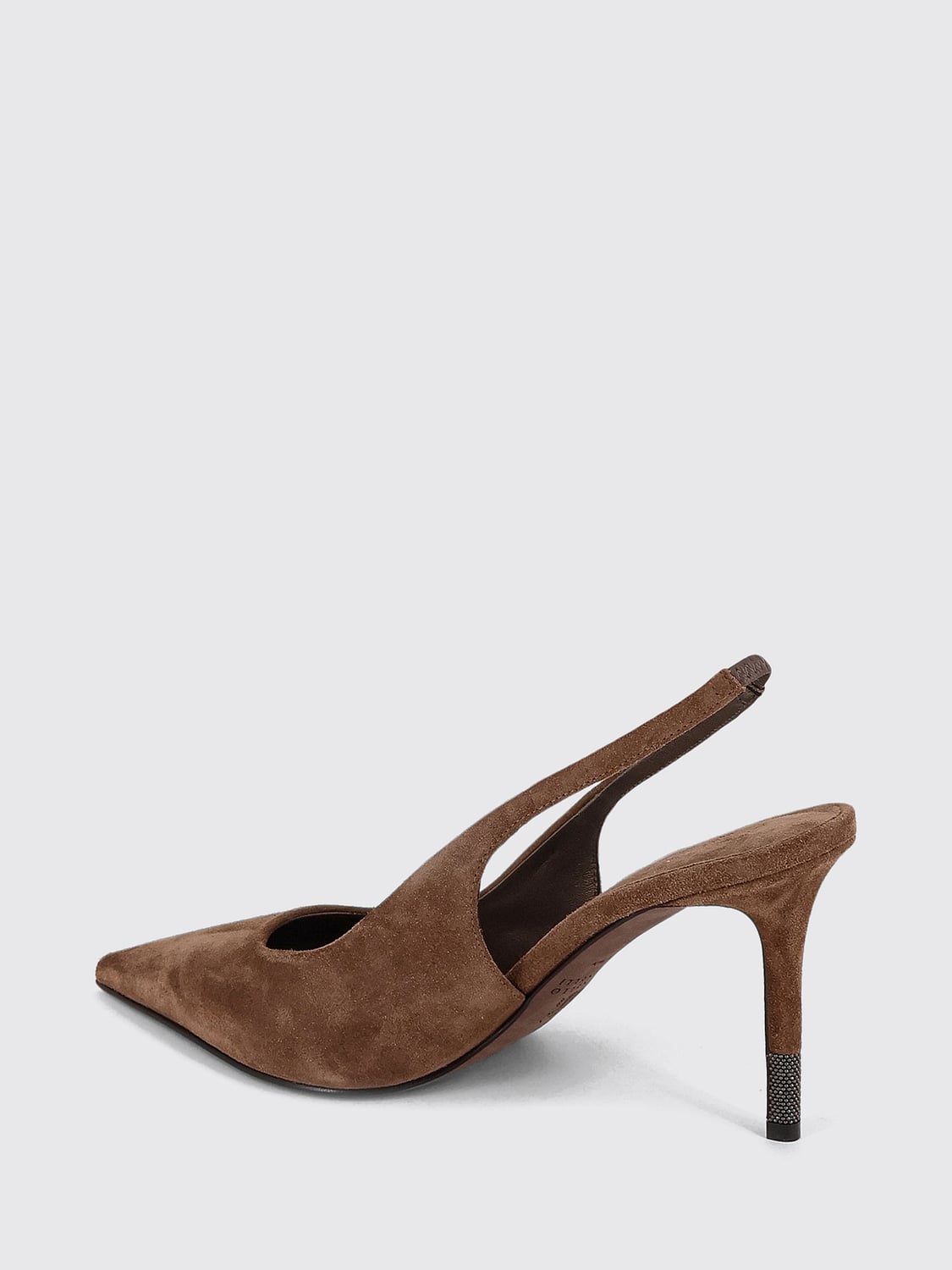 BRUNELLO CUCINELLI DÉCOLLETÉ: Décolleté donna Brunello Cucinelli, Marrone - Img 3
