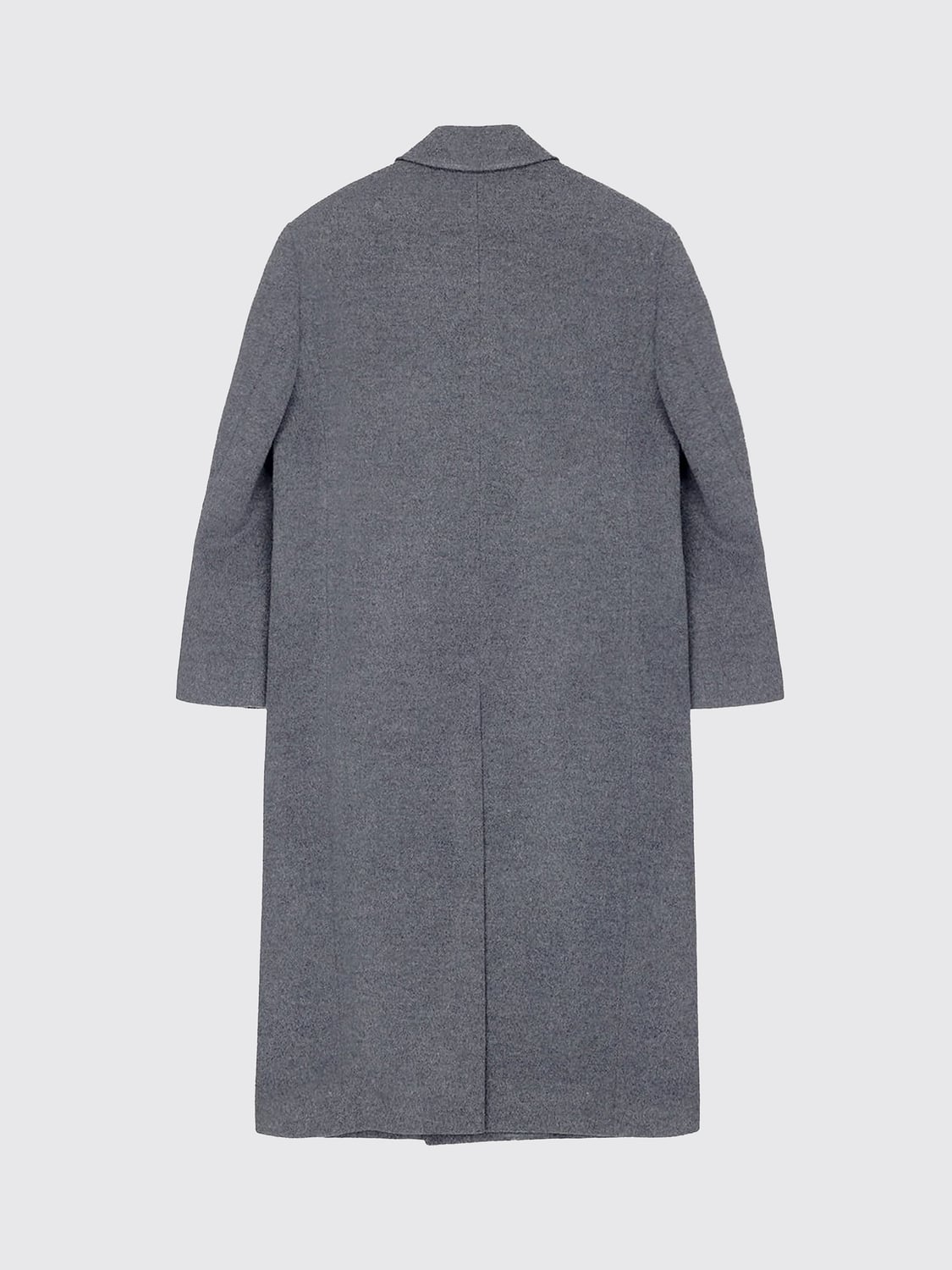 DUNST COAT: Double-Breasted Wool and Cashmere Long Coat Dunst with Peak Lapels, Grey - Img 3