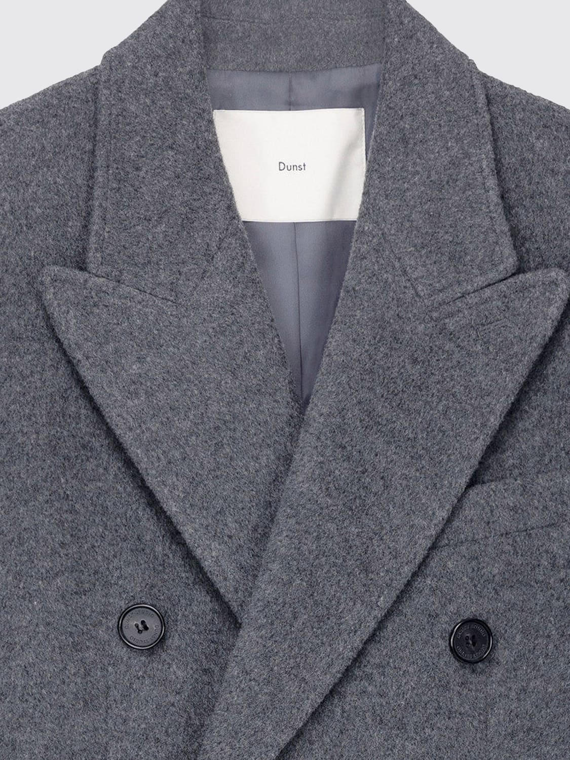 DUNST COAT: Double-Breasted Wool and Cashmere Long Coat Dunst with Peak Lapels, Grey - Img 4
