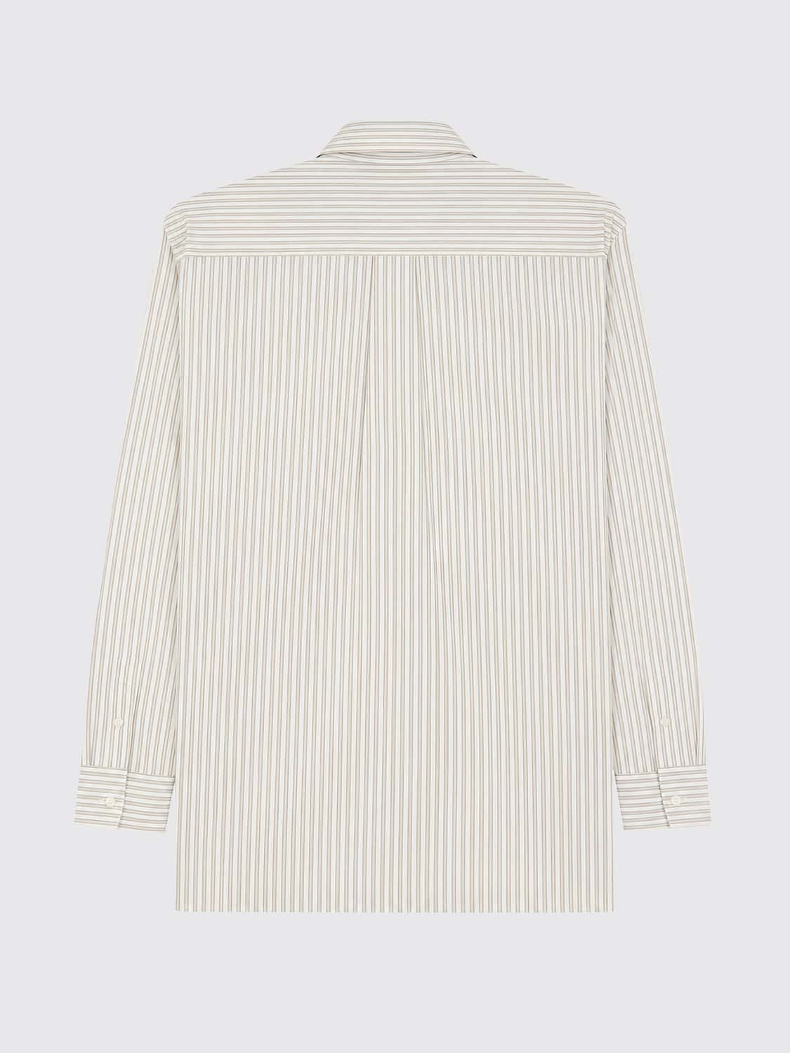 ASPESI CAMISA: Camisa de rayas Aspesi de algodón con cuello button-down, Beige - Img 3