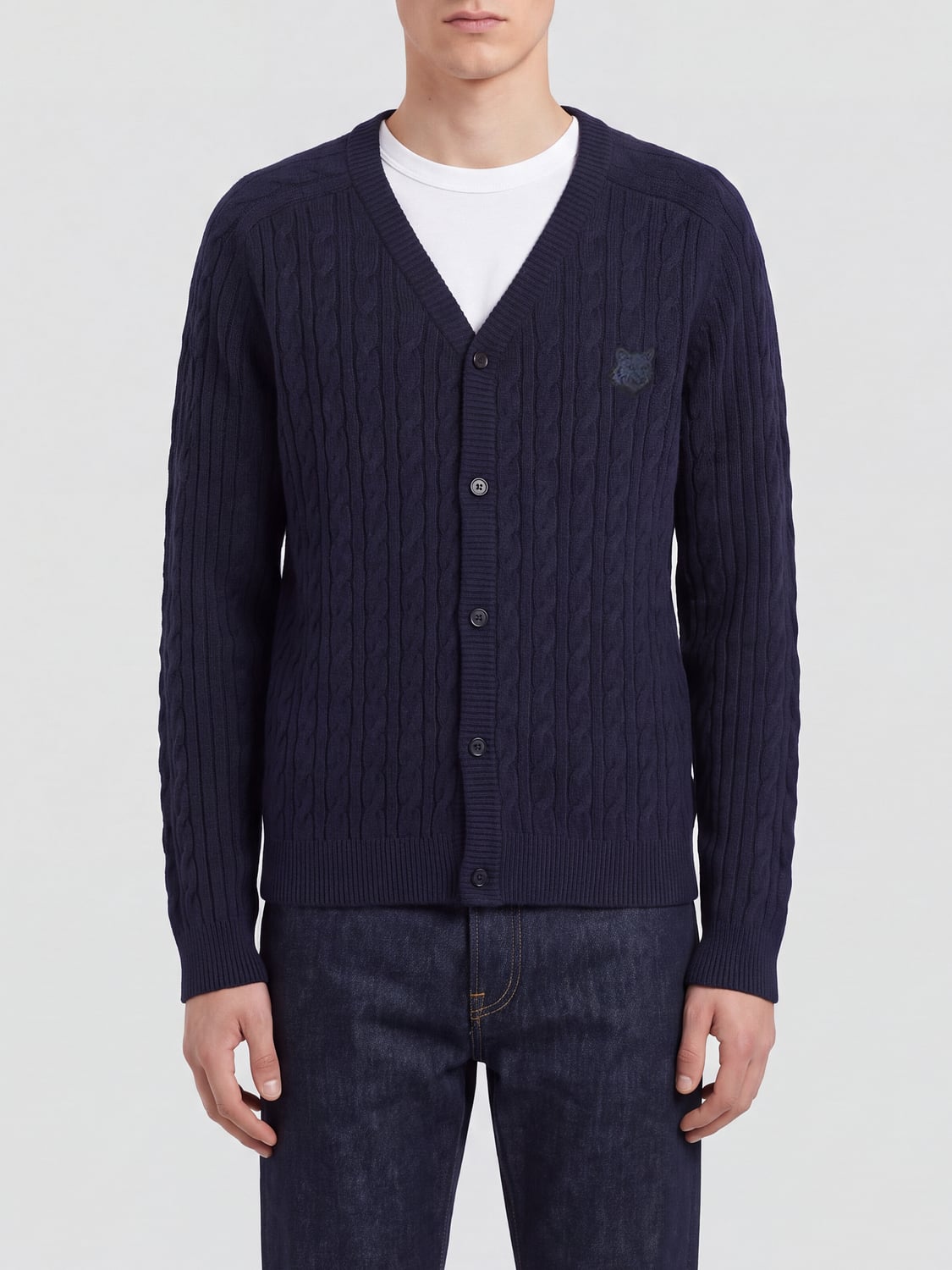 MAISON KITSUNÉ JERSEY: Jersey hombre Maison KitsunÉ, Azul Marino - Img 1