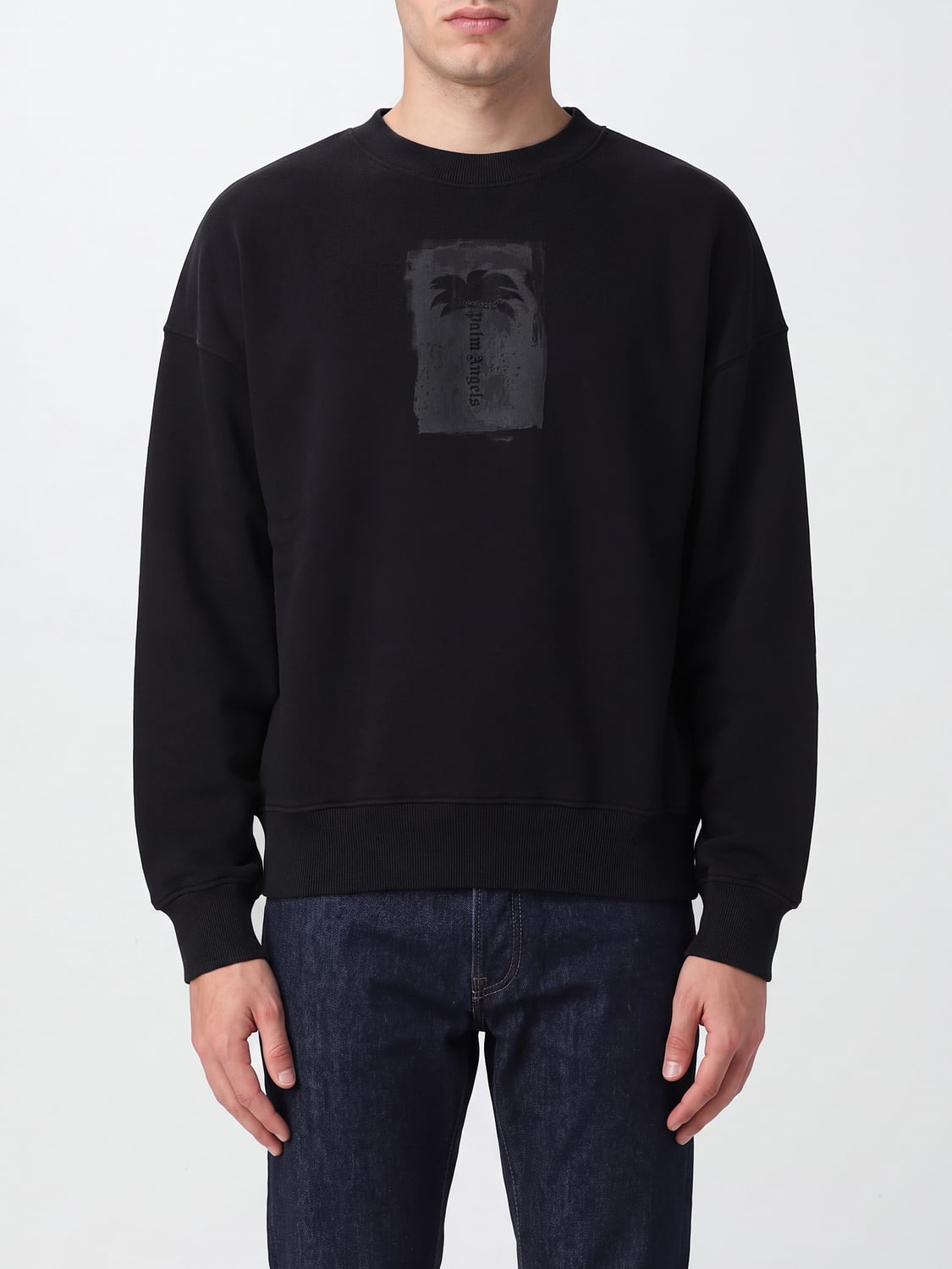 PALM ANGELS スウェットシャツ: スウェットシャツ メンズ Palm Angels, ブラック - Img 1