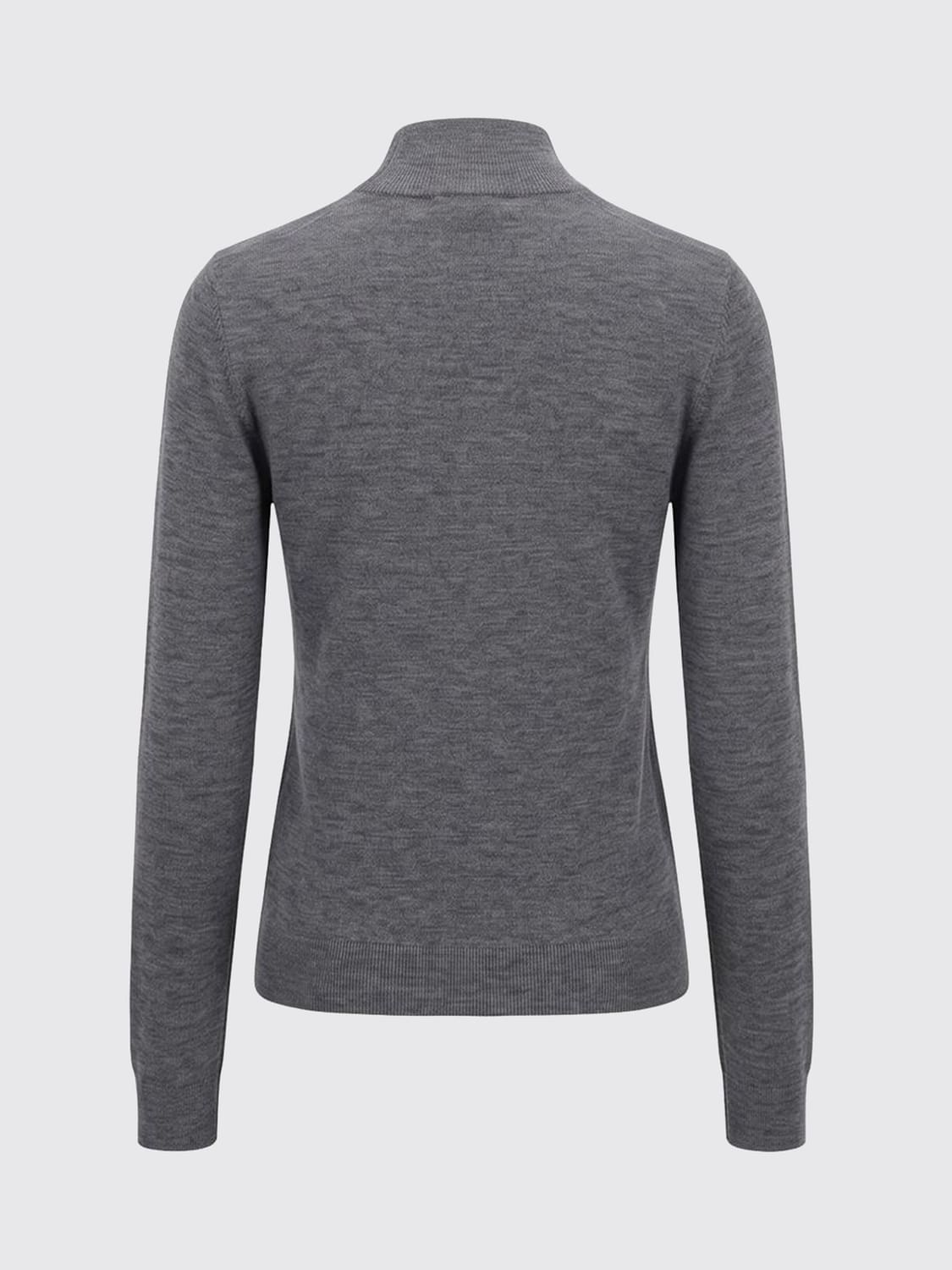 GUCCI PULL: Pull à col roulé slim fit Gucci en pure laine avec détail mors en métal, Gris Souris - Img 3