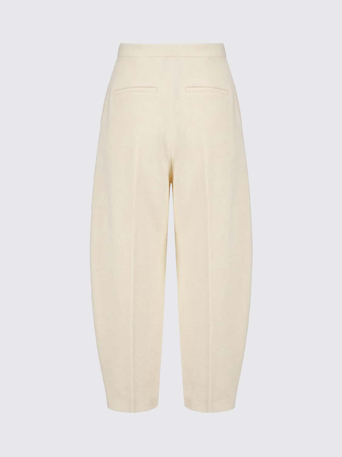 ROHE PANTS: Rohe High-Waisted Wool-Blend Baggy Tailored Trousers, Cream - Img 3