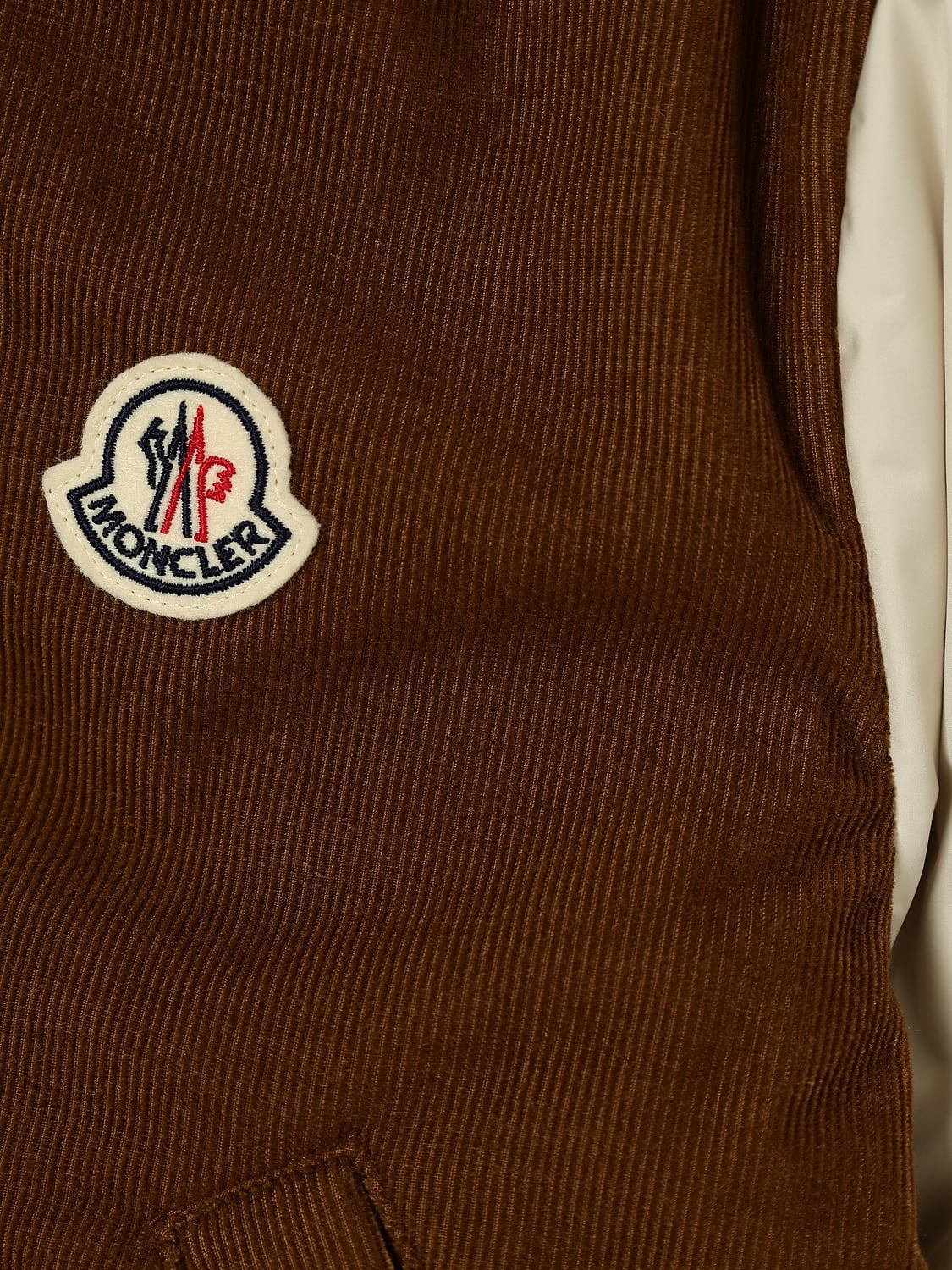 MONCLER COAT: Coat kids Moncler, Brown - Img 3