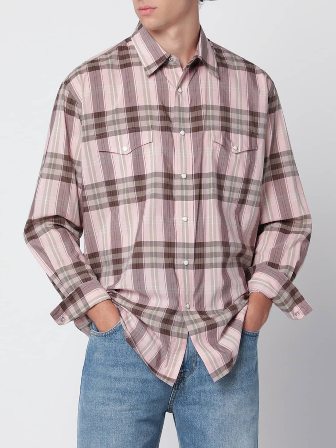 AURALEE CAMISA: Camisa hombre Auralee, Rosa - Img 1