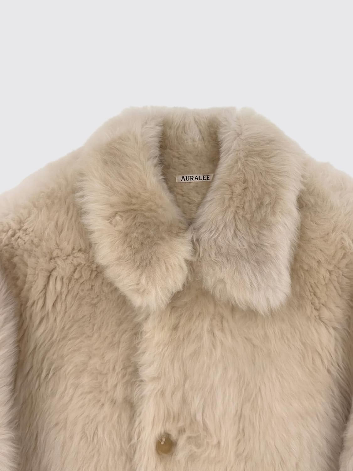 AURALEE FUR COAT: Jacket woman Auralee, Beige - Img 4