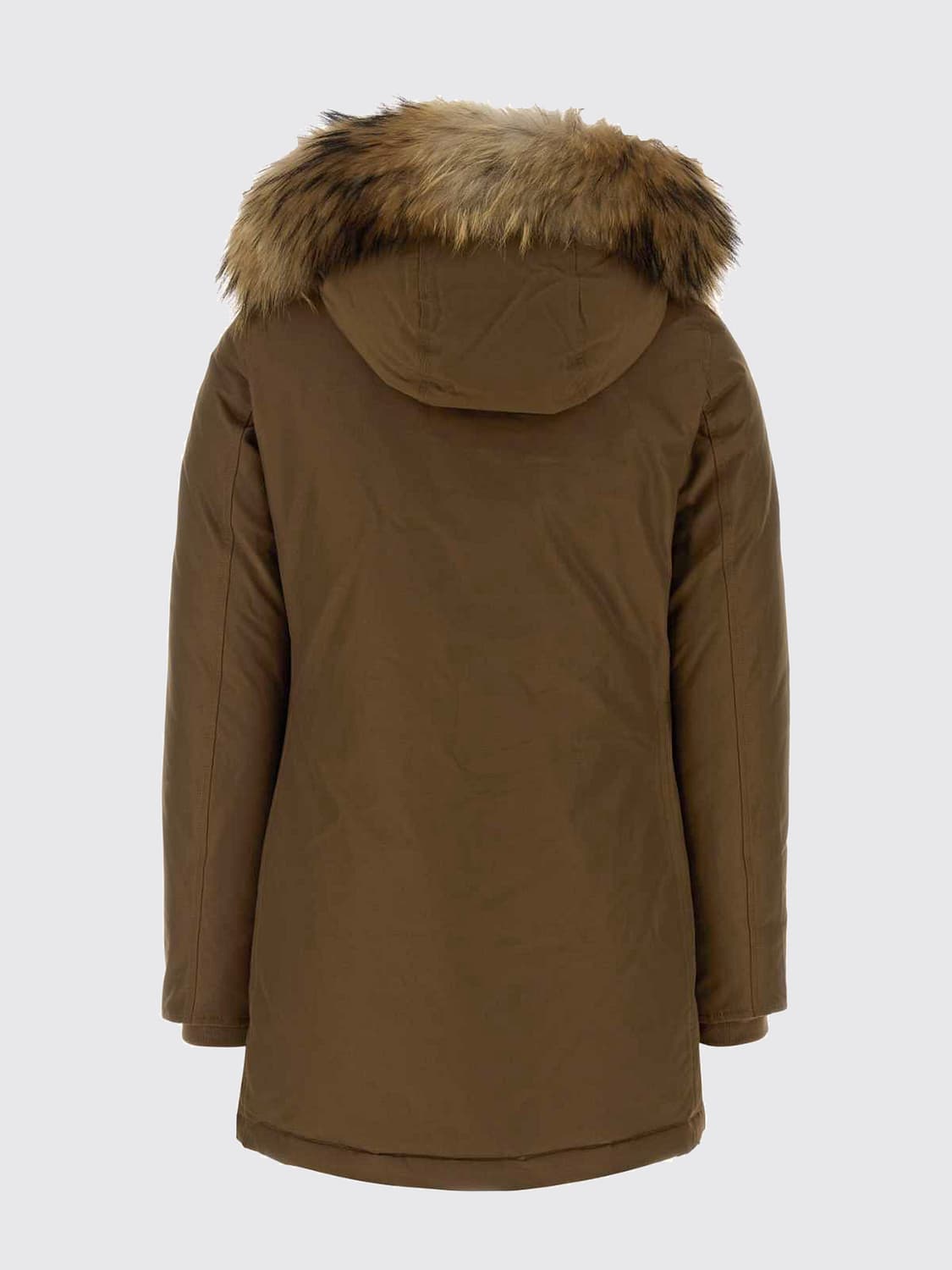 WOOLRICH ABRIGO: Parka Arctic Woolrich hasta la rodilla con capucha de shearling, Verde - Img 3