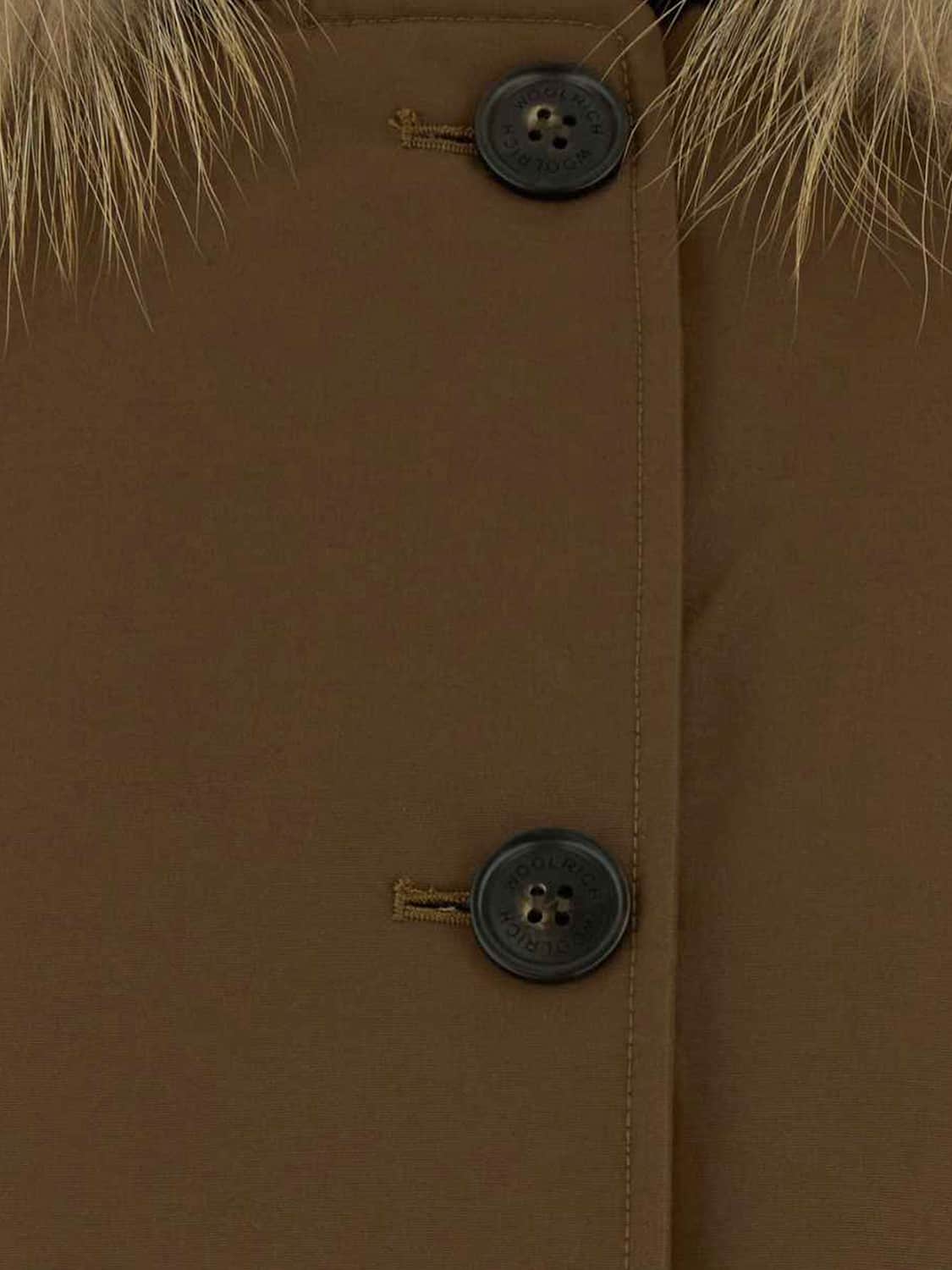 WOOLRICH ABRIGO: Parka Arctic Woolrich hasta la rodilla con capucha de shearling, Verde - Img 4