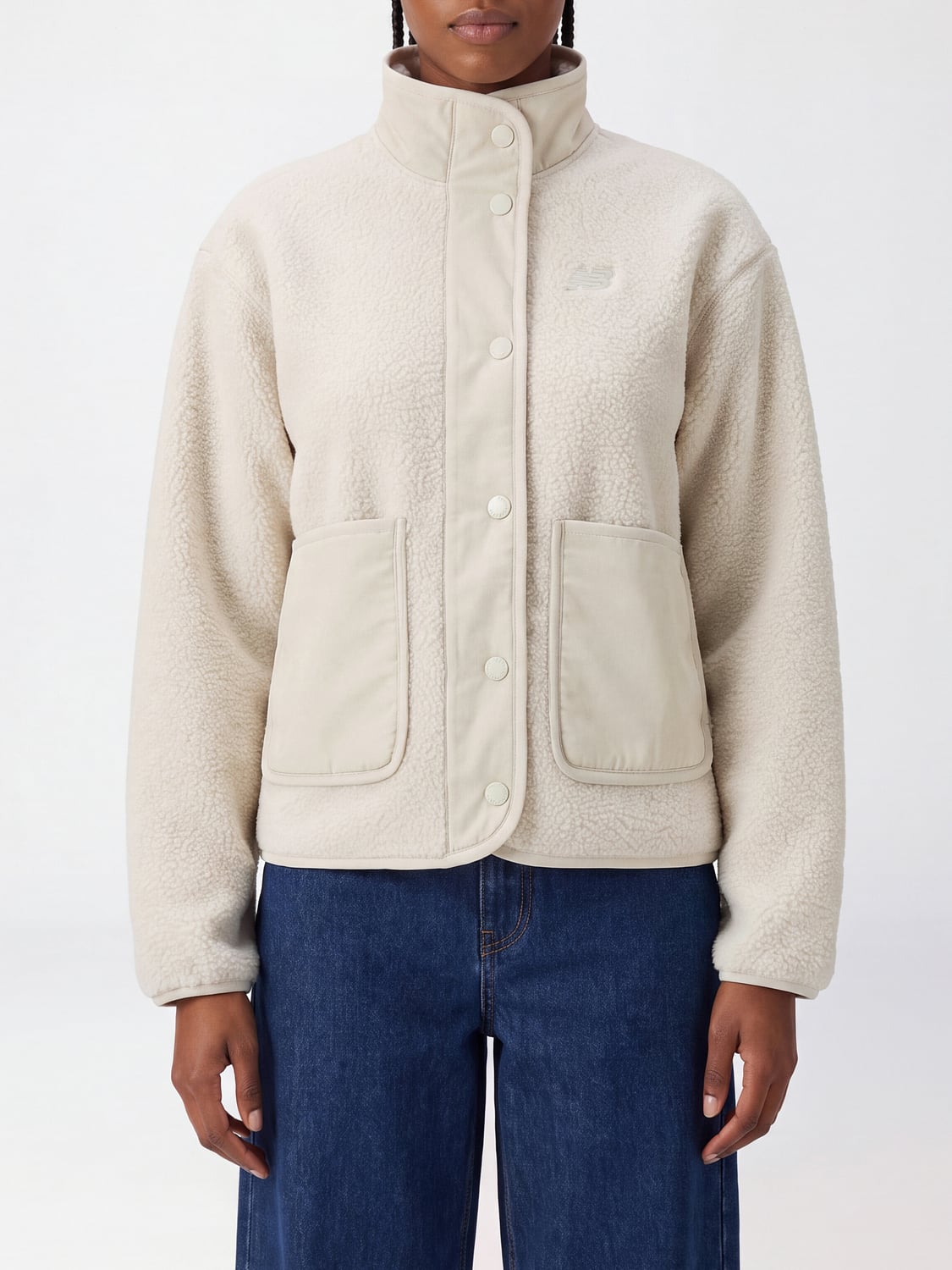 NEW BALANCE CHAQUETA: Chaqueta mujer New Balance, Beige - Img 1