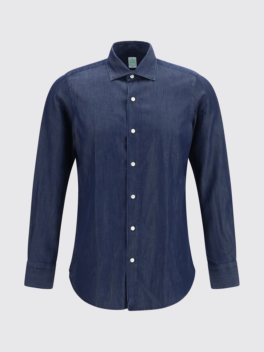 FINAMORE 1925 NAPOLI HEMD: Hemd herren Finamore 1925 Napoli, Denim - Img 2