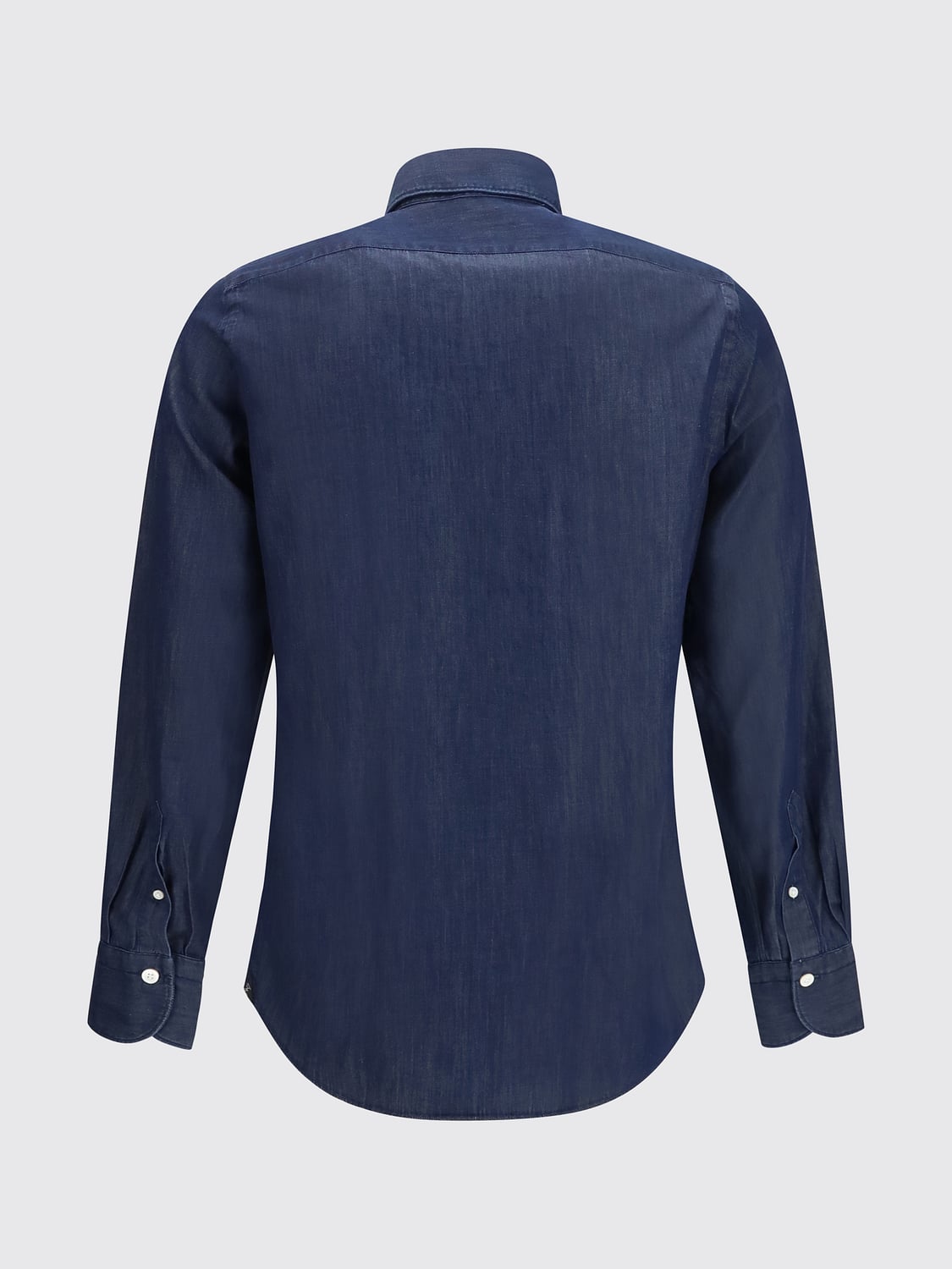 FINAMORE 1925 NAPOLI HEMD: Hemd herren Finamore 1925 Napoli, Denim - Img 3