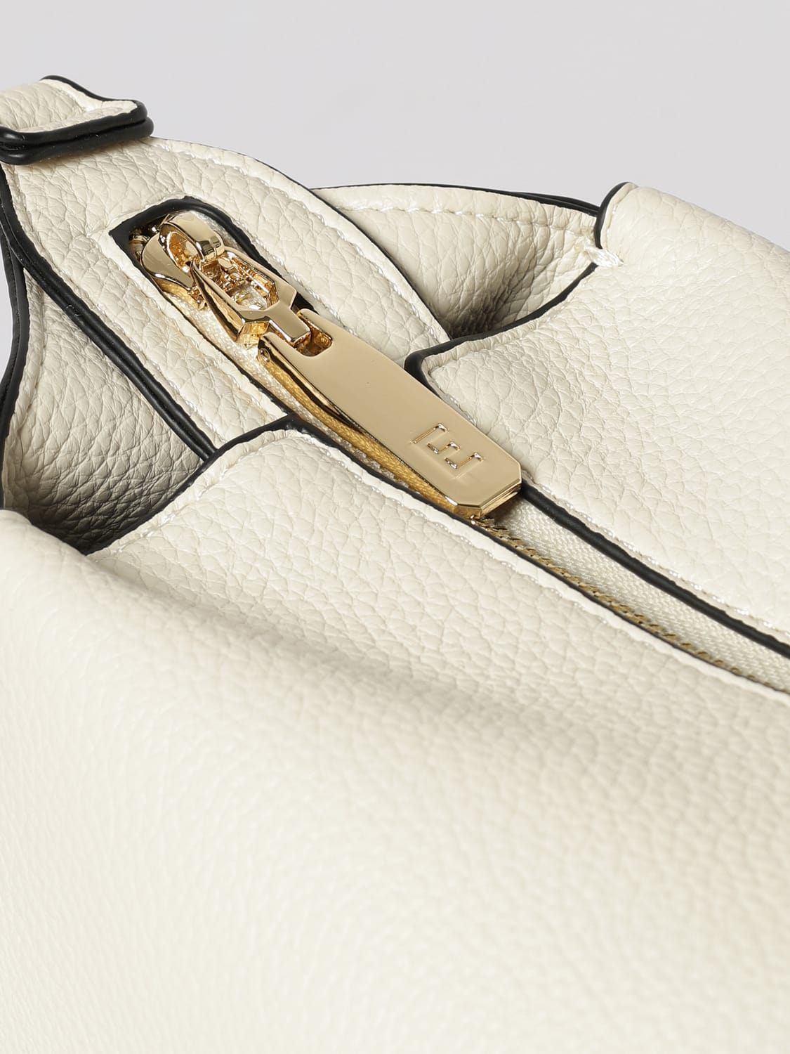 ERMANNO FIRENZE SCHULTERTASCHE: Schultertasche Ermanno Firenze aus Kunstleder mit abnehmbarem Logo-Riemen, Ivory - Img 3