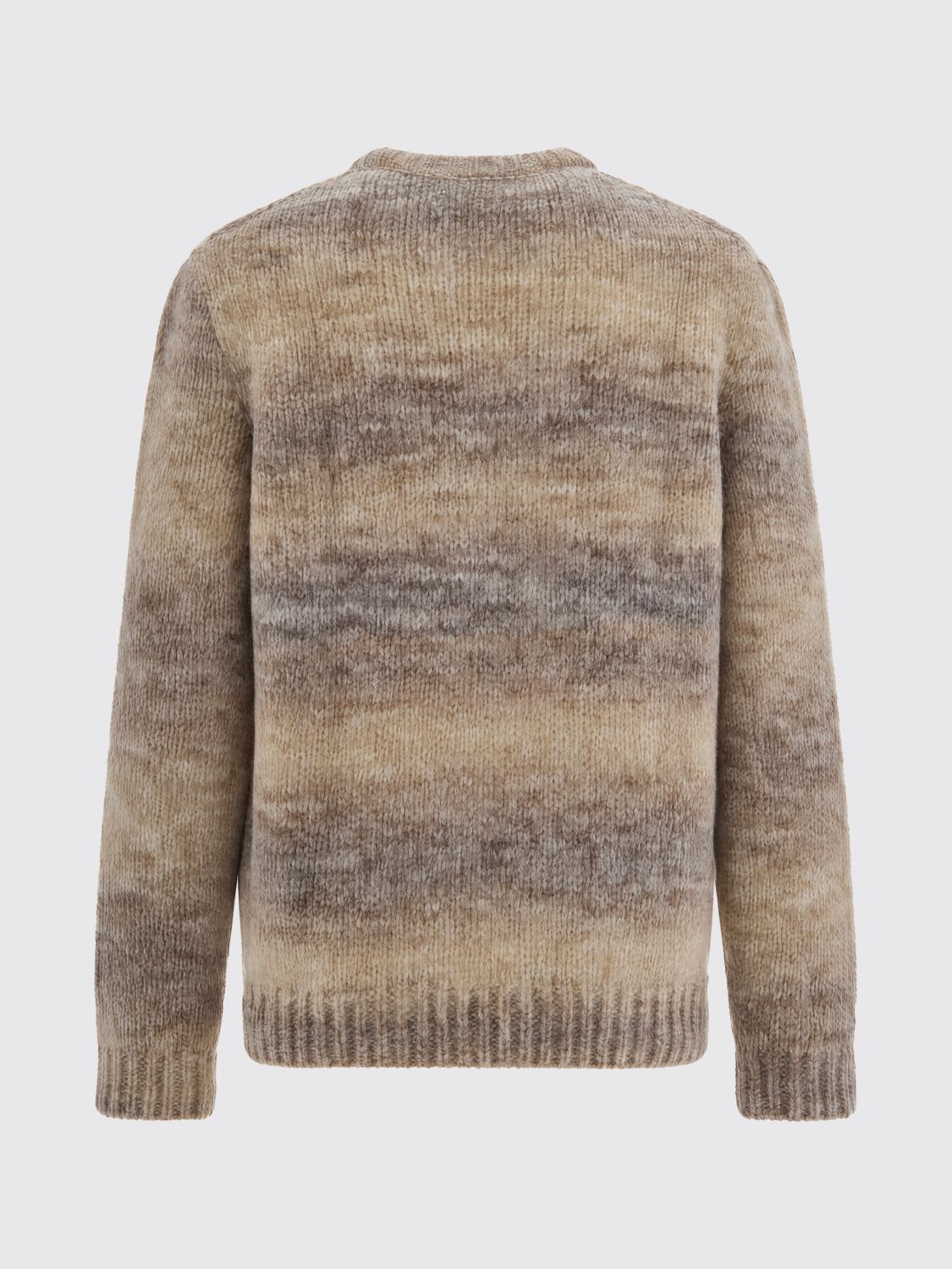 A.P.C. SWEATER: Abstract Pattern Wool Blend Crewneck Jumper A.P.C., Beige - Img 3