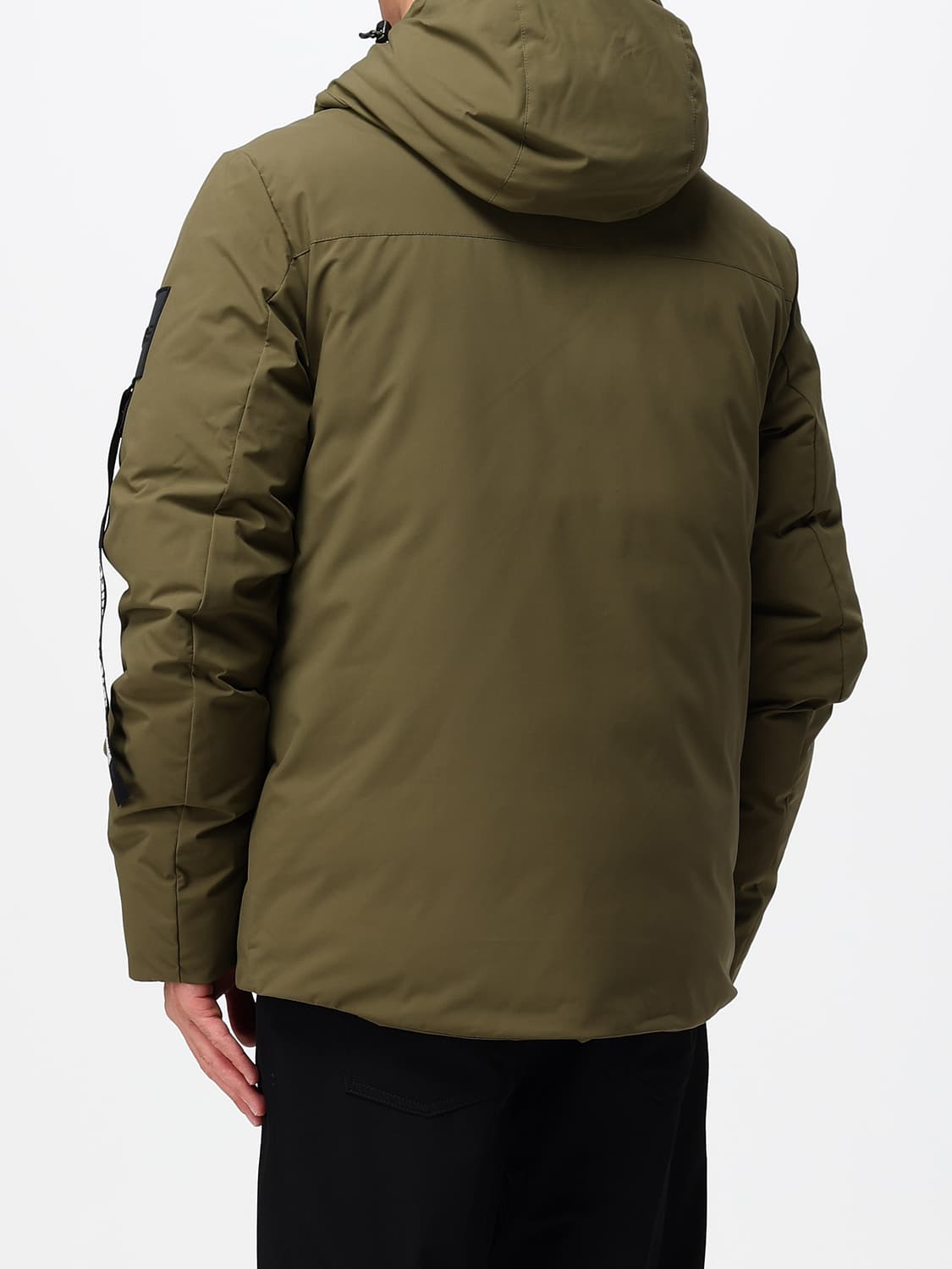 OUTHERE CHAQUETA: Chaqueta de plumas Outhere acolchada de nailon hidrófugo con capucha y cuello alto, Militar - Img 2