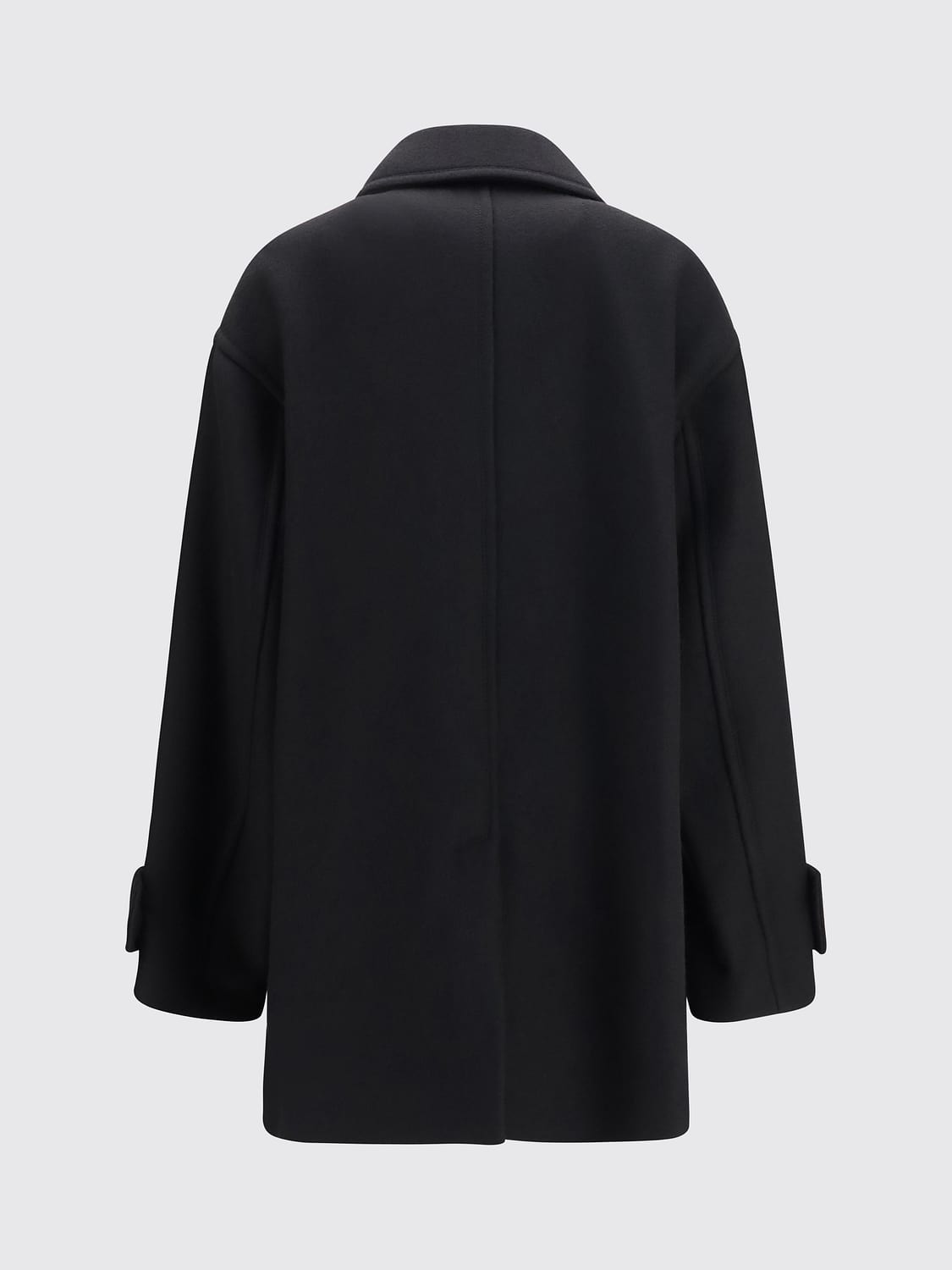 AMI PARIS ABRIGO: Chaquetón de doble botonadura Ami Paris de pura lana virgen con hombros caídos, Negro - Img 2