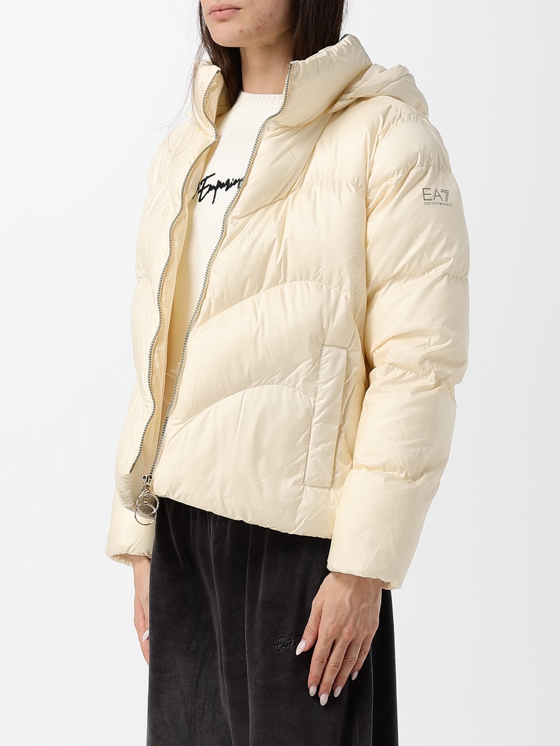 EA7 JACKET: Jacket woman Ea7, Beige - Img 3