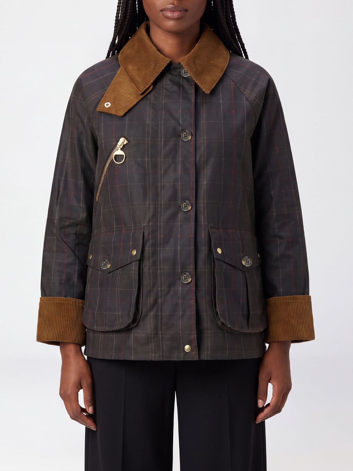 BARBOUR JACKET: Jacket woman Barbour, Olive - Img 1