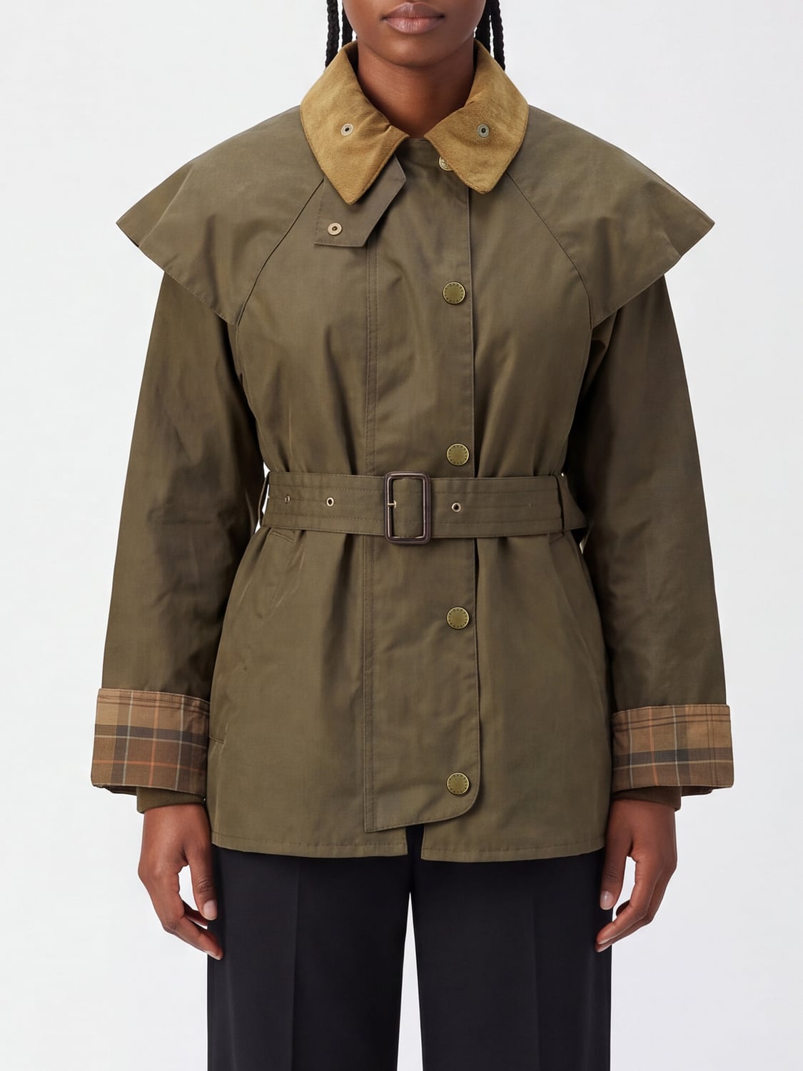 BARBOUR JACKET: Jacket woman Barbour, Military - Img 1