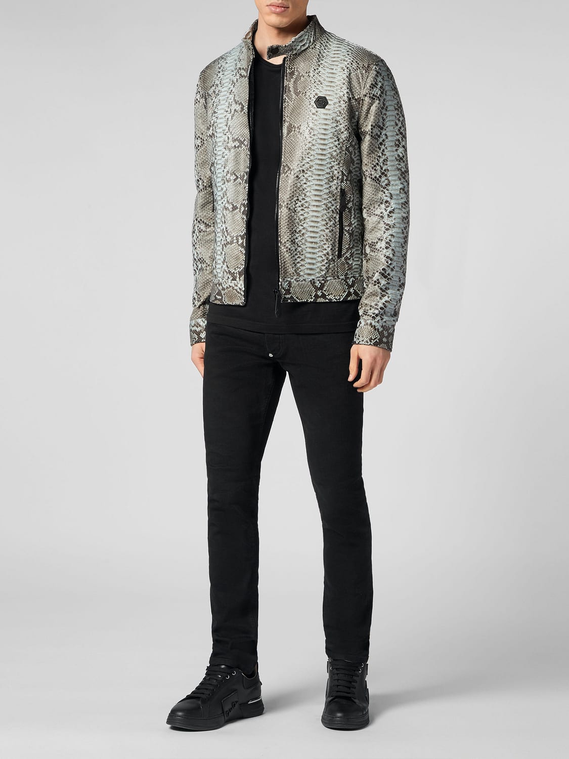 PHILIPP PLEIN 재킷: 재킷 남성 Philipp Plein, 그레이 - Img 2