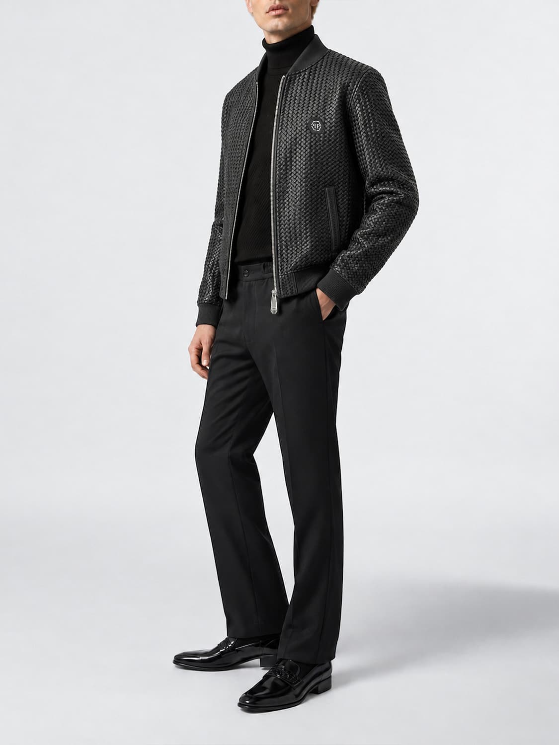 PHILIPP PLEIN 재킷: 재킷 남성 Philipp Plein, 블랙 - Img 2