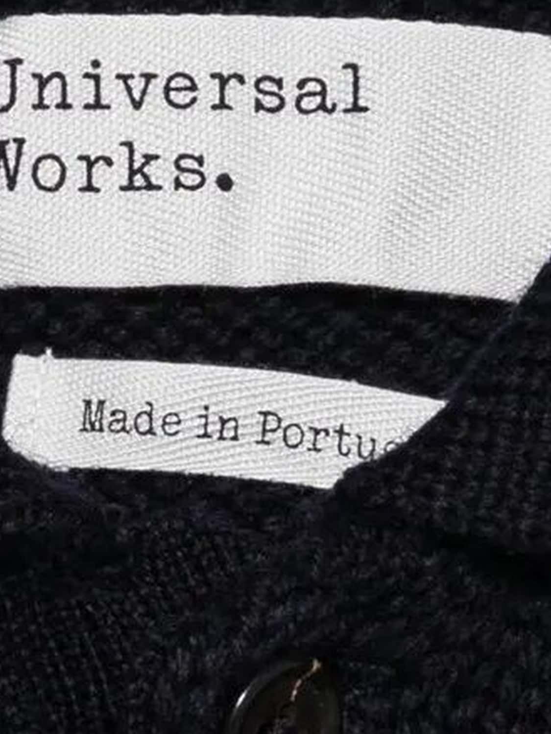 UNIVERSAL WORKS POLO SHIRT: Universal Works Long-Sleeved Knitted Polo Shirt in Pure Wool, Blue - Img 4