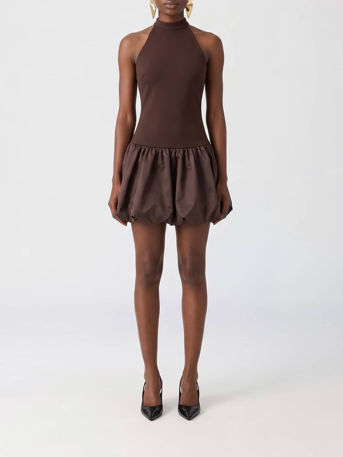 ROTATE ROBE: Robe femme Rotate, Marron - Img 1