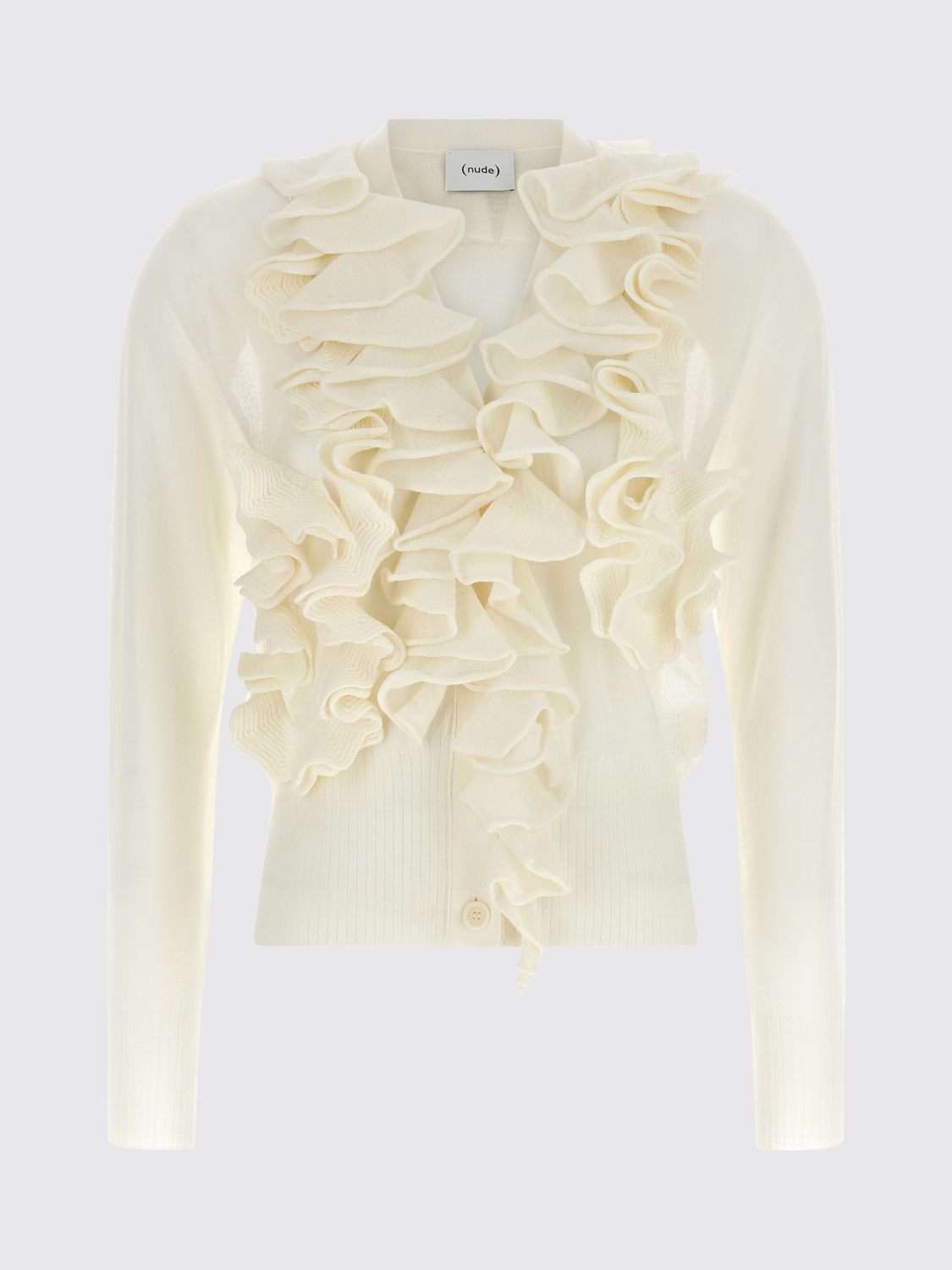 NUDE PULLOVER: Pullover damen Nude, Weiß - Img 2