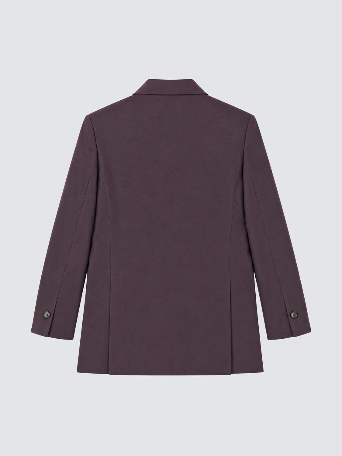 SOLOTRE JACKET: Solotre Double-Breasted Wool-Blend Blazer with Peak Lapels, Burgundy - Img 3