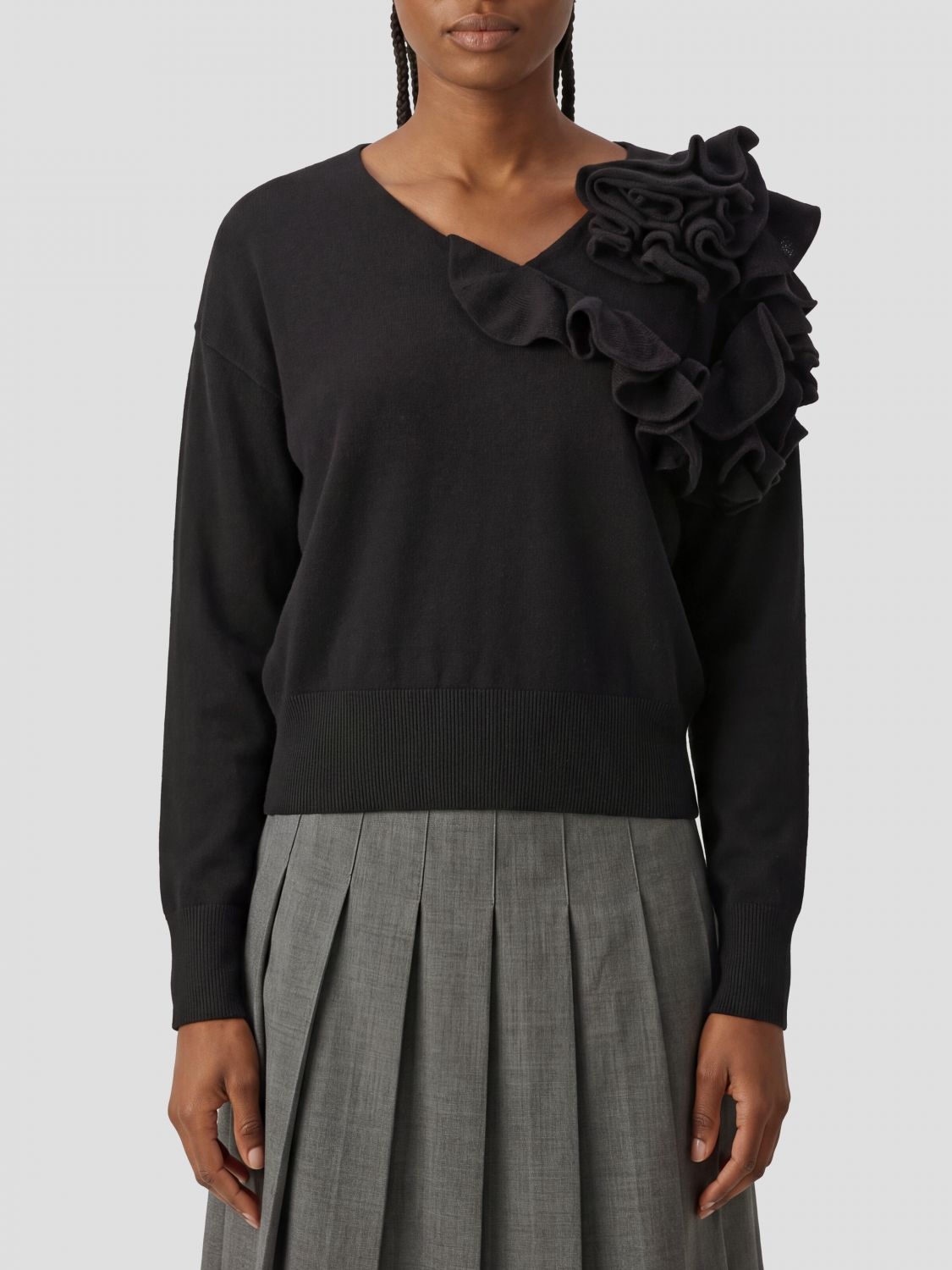 NUDE PULLOVER: Pullover damen Nude, Schwarz - Img 1