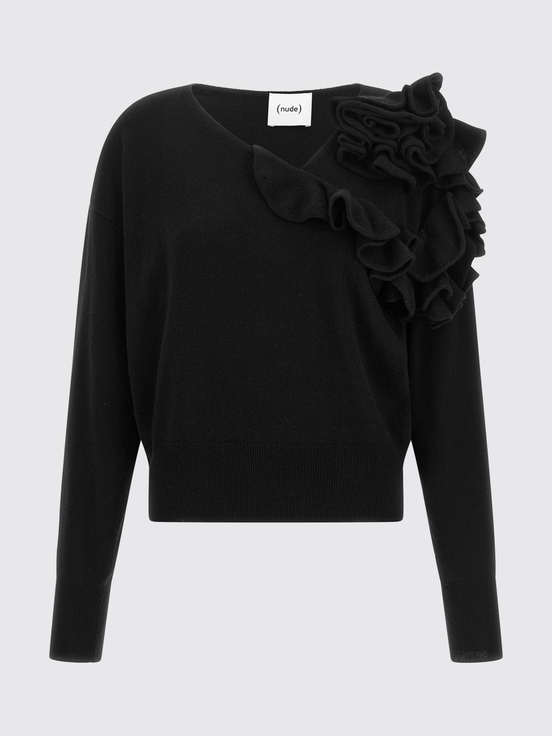 NUDE PULLOVER: Pullover damen Nude, Schwarz - Img 2