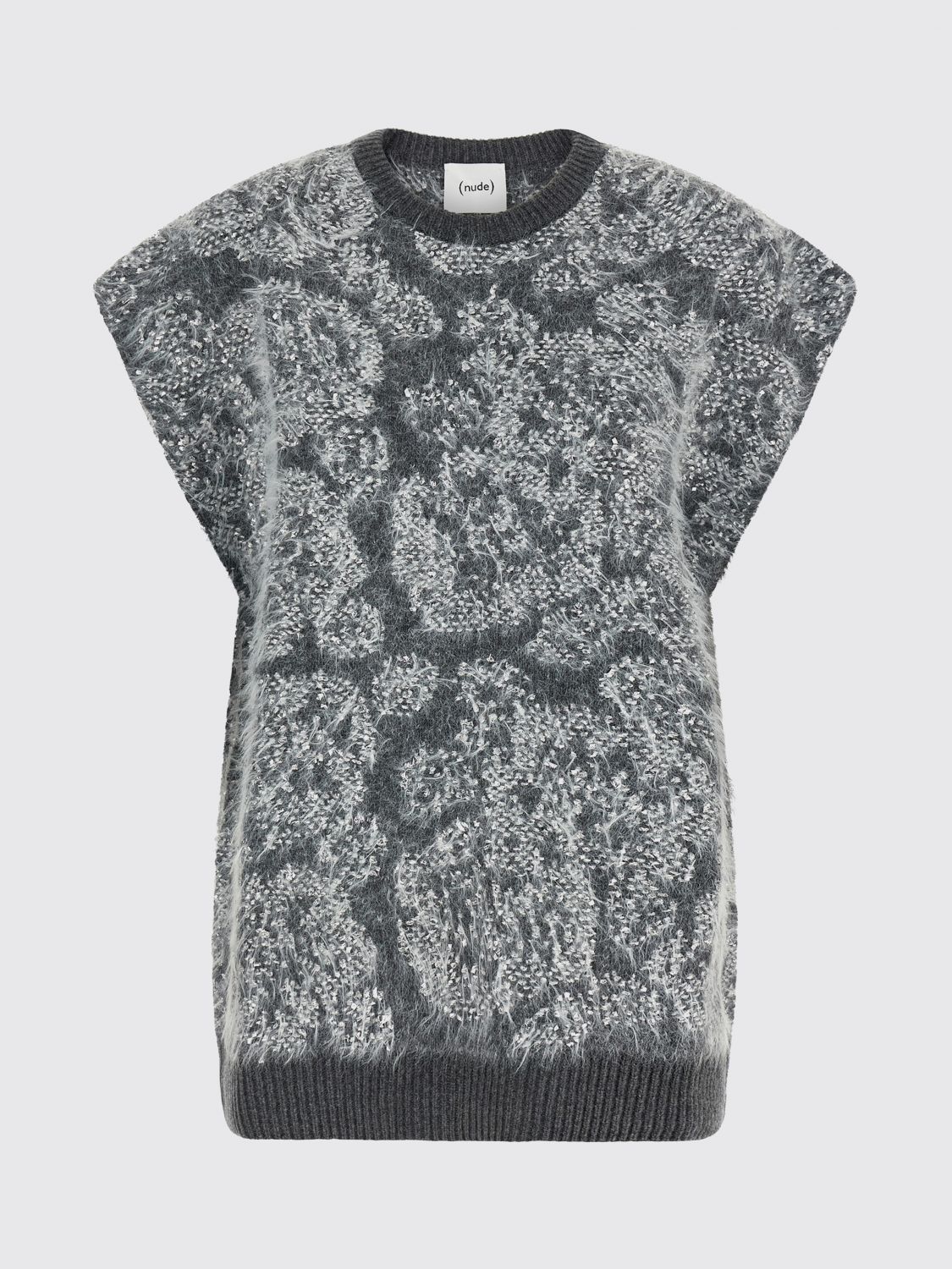 NUDE JERSEY: Jersey mujer Nude, Gris - Img 2