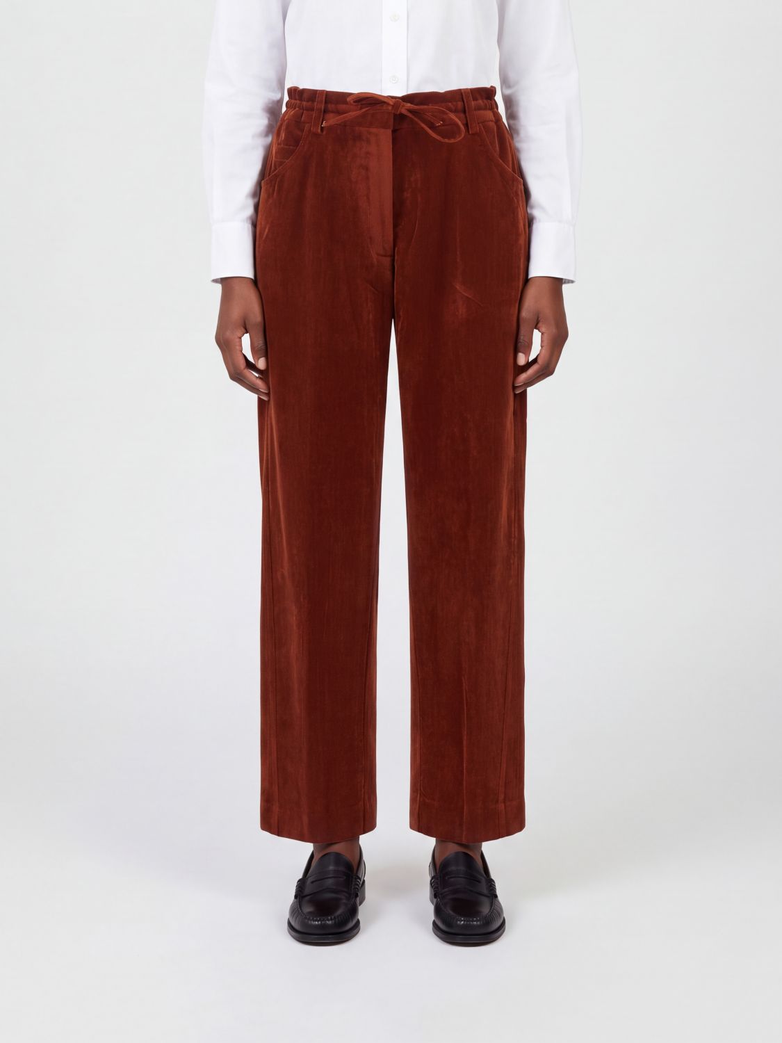NUDE PANTALONES: Pantalones mujer Nude, Rojo - Img 1