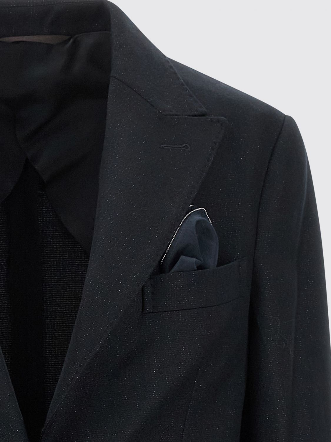 PESERICO JACKE: Einreihiger Blazer Peserico aus Schurwollmischung mit Reverskragen, Schwarz - Img 4