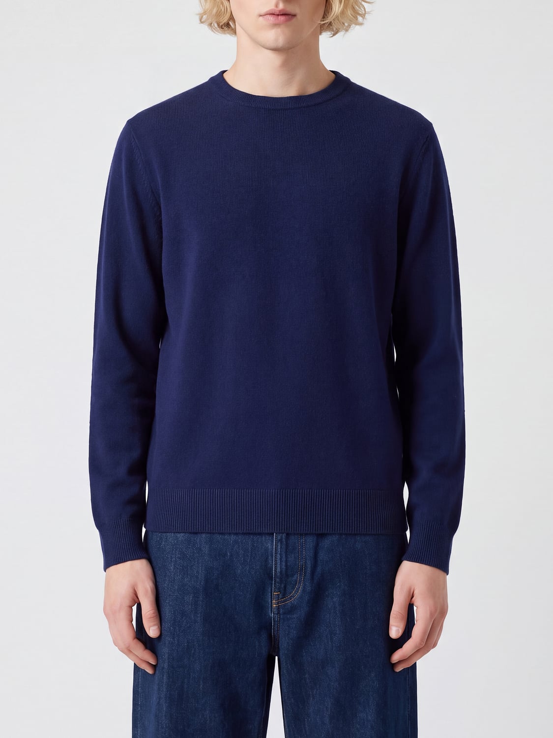 BRAMANI CASHMERE PULLOVER: Pullover herren Bramani Cashmere, Blau - Img 1